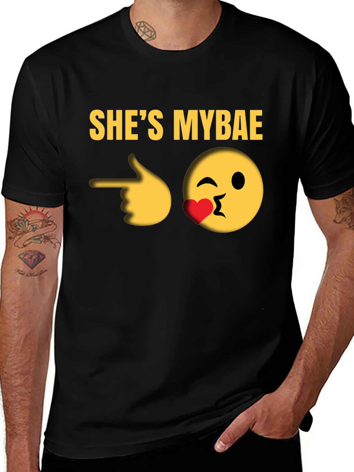 Variant 3 of She's My Bae Emoji T-Shirt - Cute Couple Tee