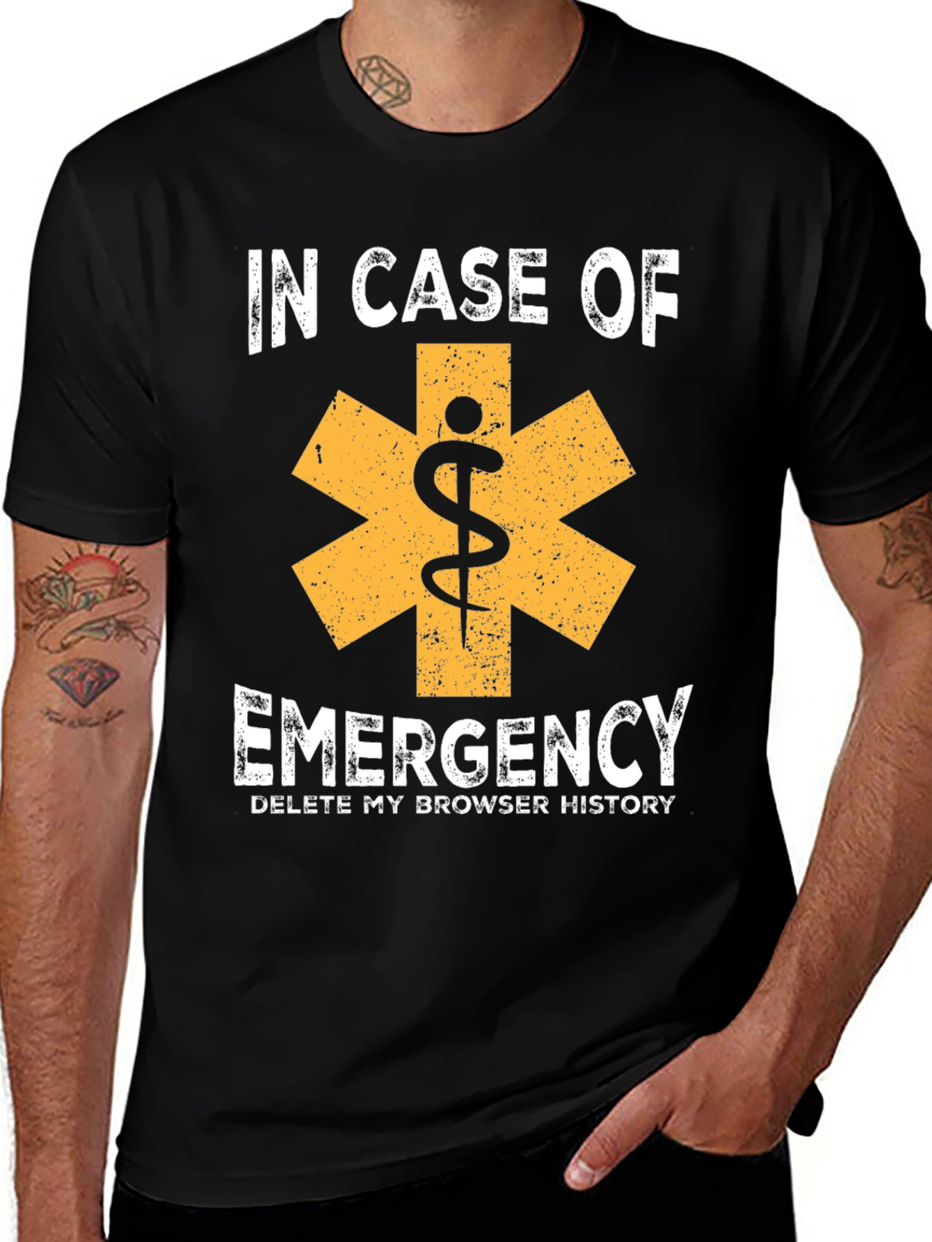 Variant 22 of In Case of Emergency T-Shirt - Funny EMT Star of Life Tee