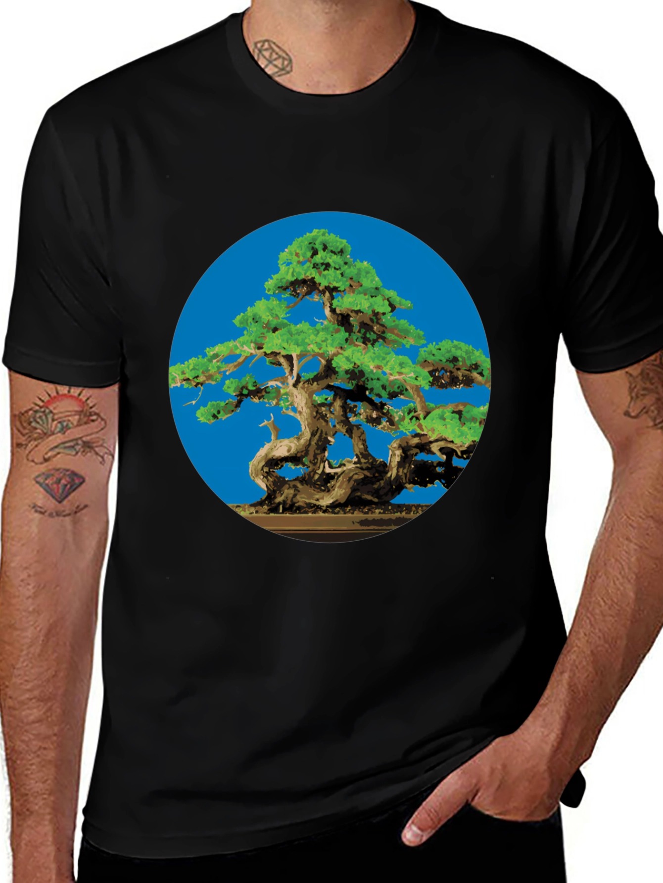 Variant 27 of Bonsai Tree Graphic Tee - Nature Inspired Design