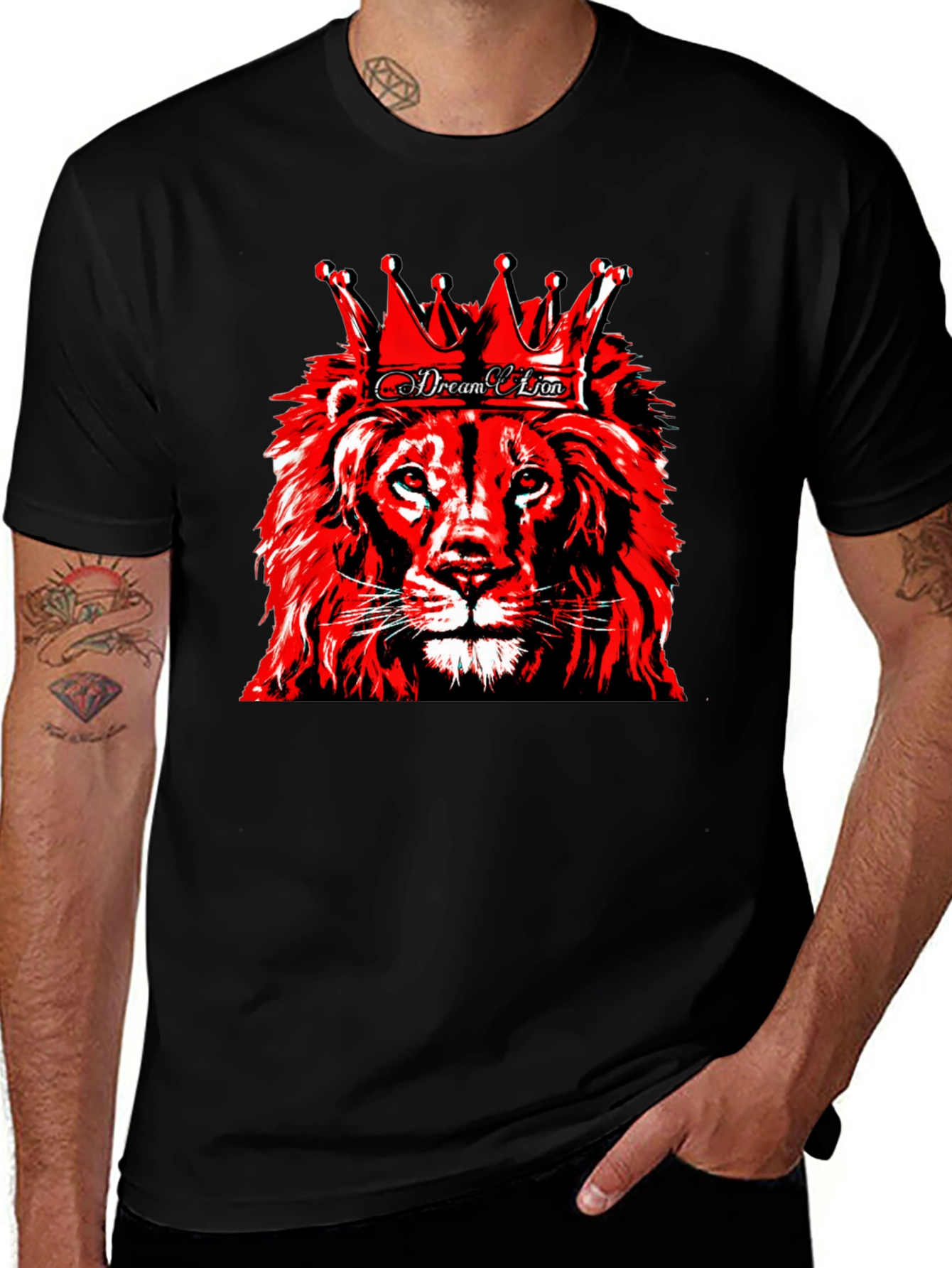 Variant 11 of Lion King Graphic Tee - Premium Black Cotton