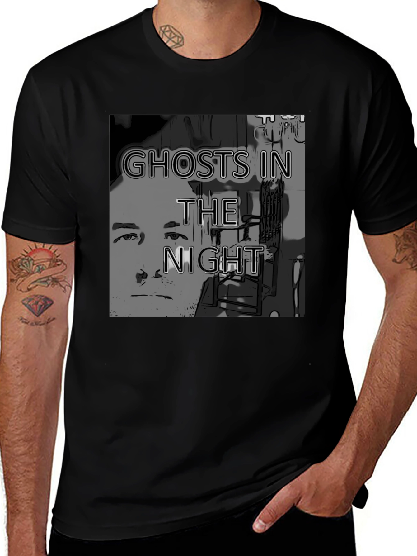 Variant 10 of Ghosts in the Night Black T-Shirt