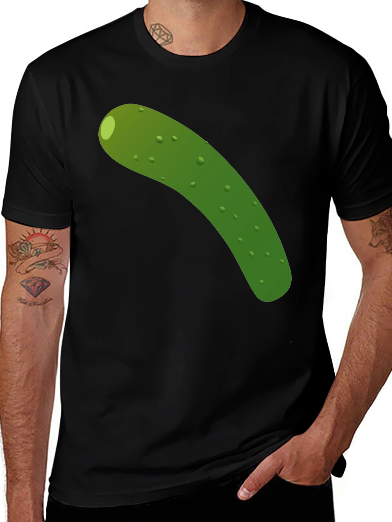 Variant 2 of Pickle Graphic Tee - Black Cotton T-Shirt