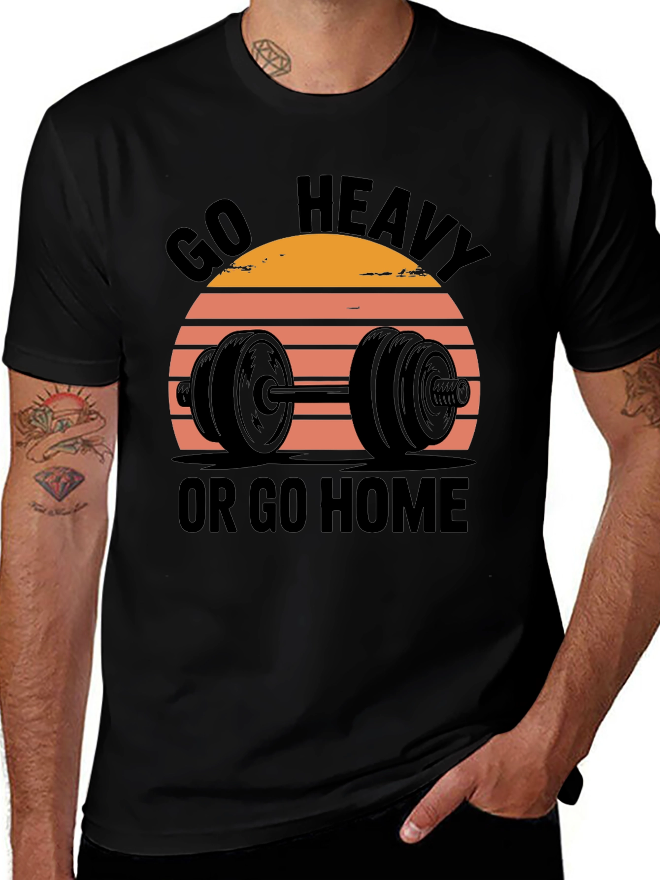 Variant 24 of Go Heavy or Go Home Men's T-Shirt