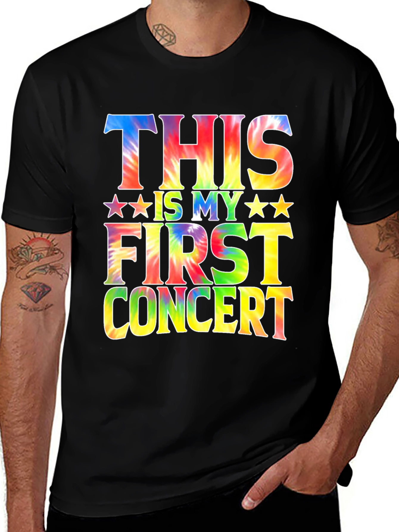 Tie-Dye 'First Concert' Graphic T-Shirt