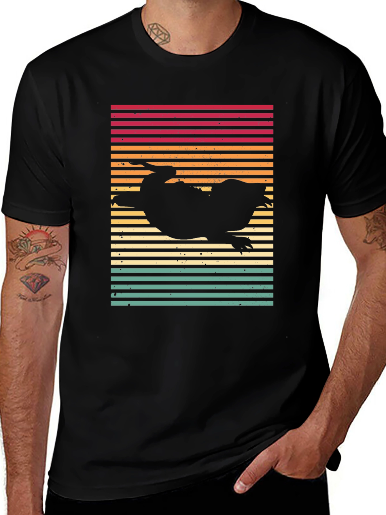 Variant 10 of Retro Platypus T-Shirt - Sunset Style
