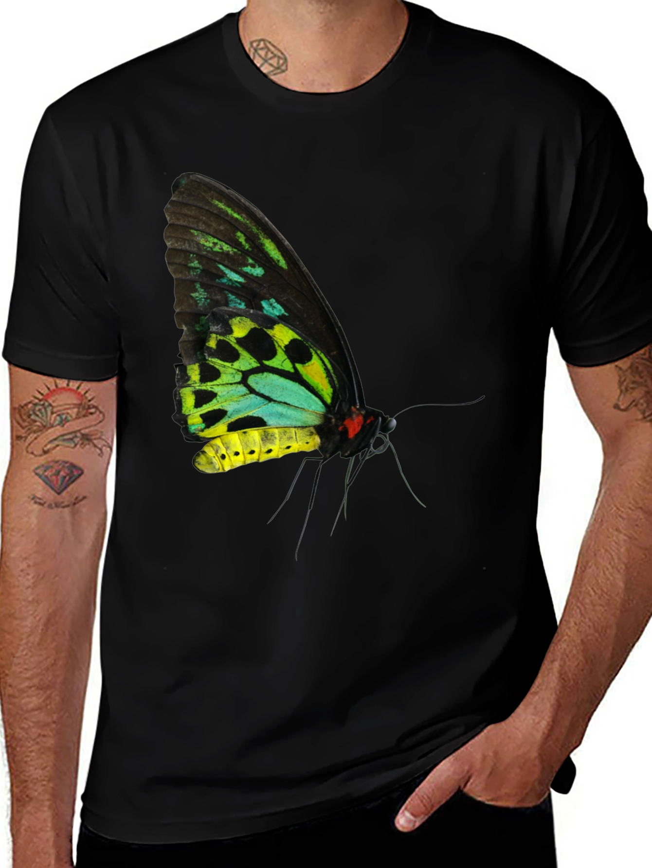 Black Butterfly Graphic Black T-Shirt main image