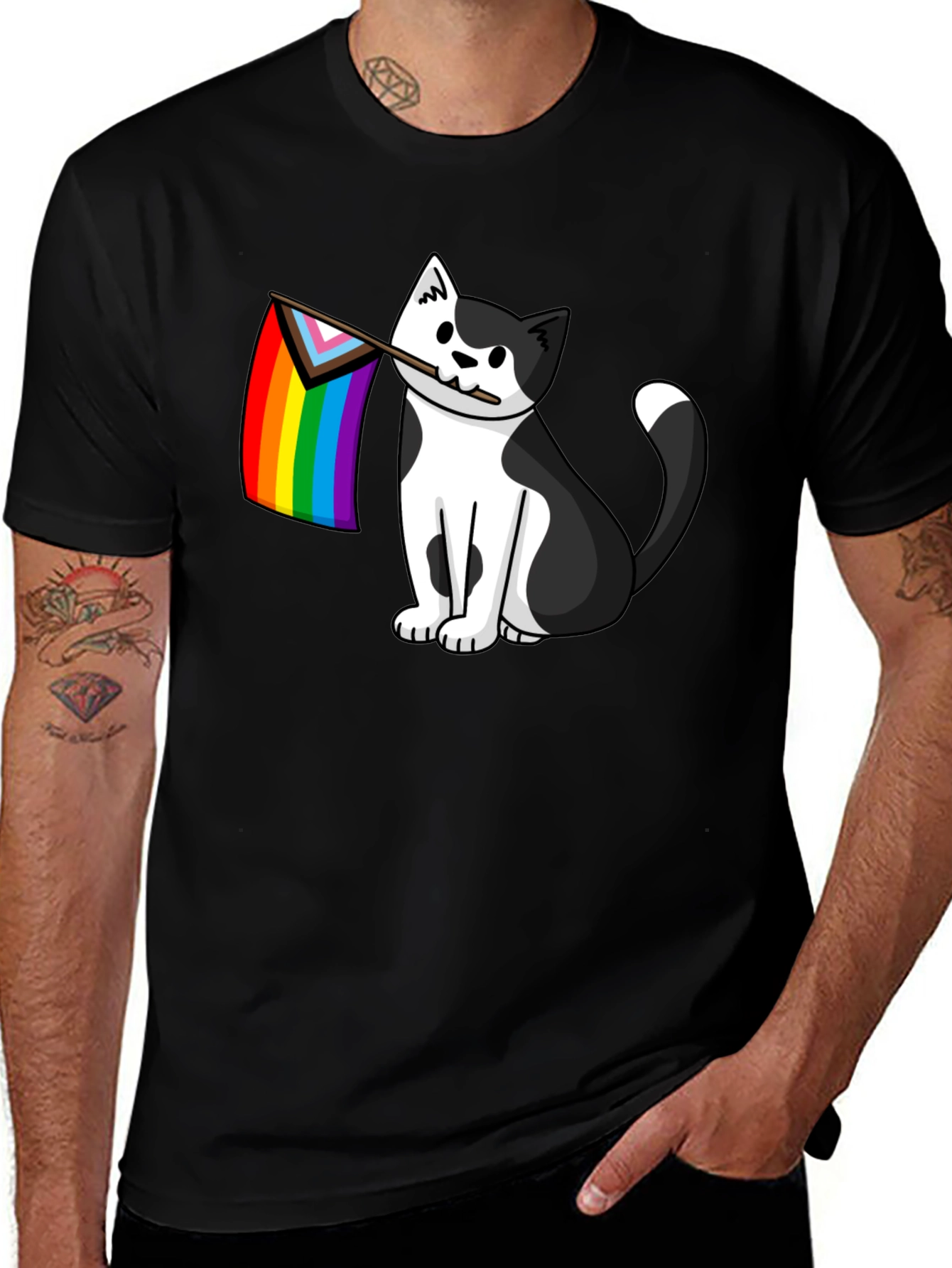 Pride Cat T-Shirt - LGBTQ+ Support Apparel