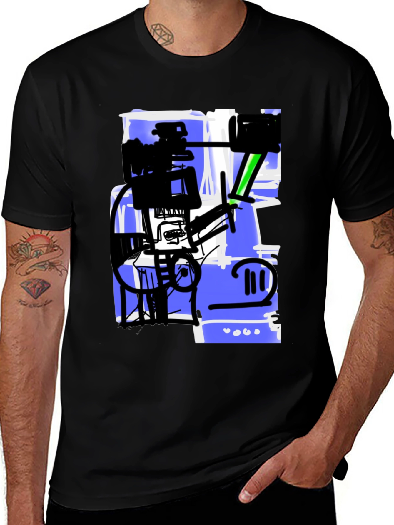 Variant 20 of Abstract Graphic Black T-Shirt