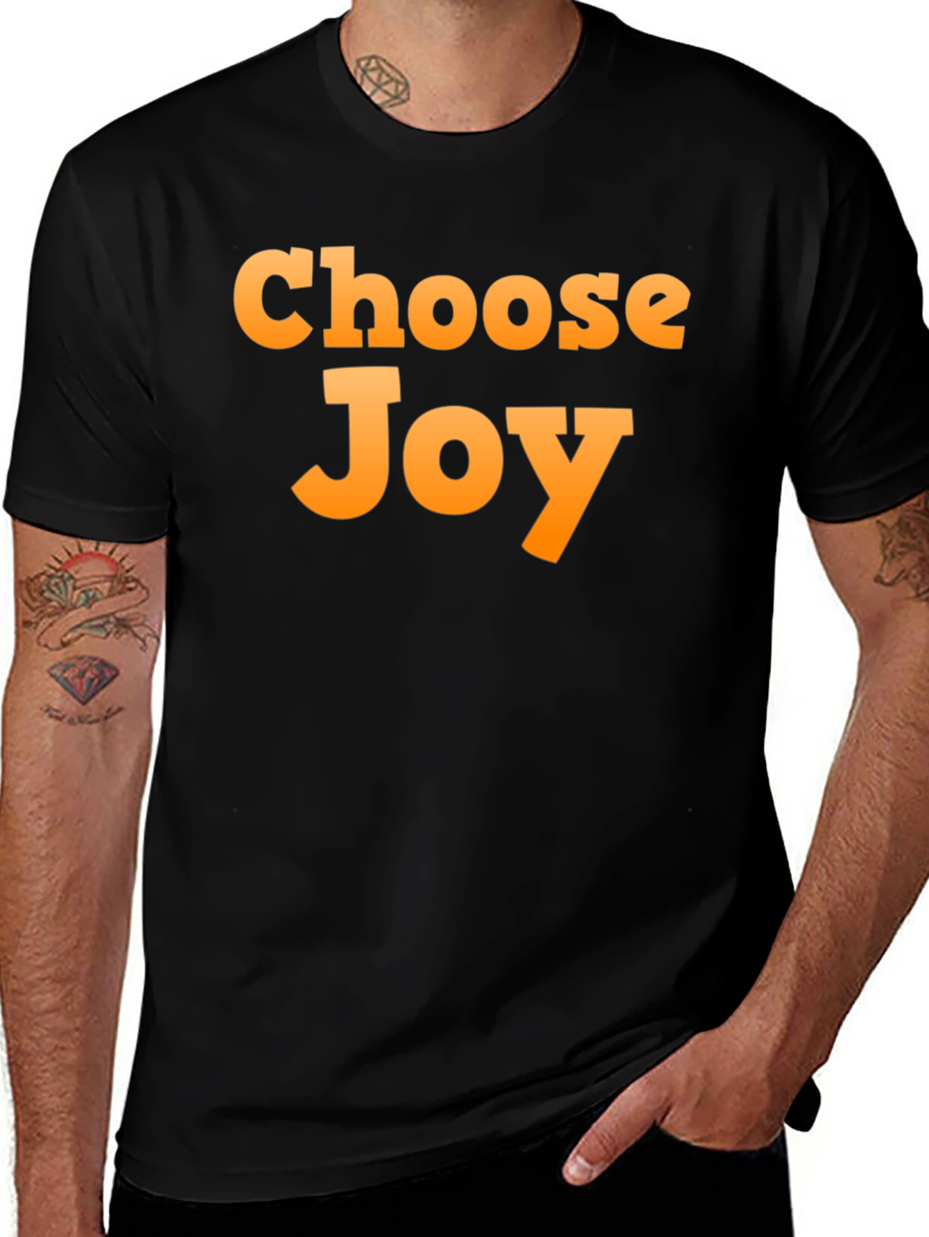 Variant 19 of Choose Joy Graphic T-Shirt - Black Casual Tee