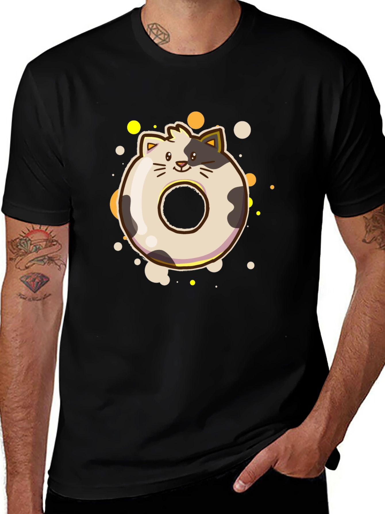 Variant 14 of Donut Cat T-Shirt - Cute Cartoon Tee