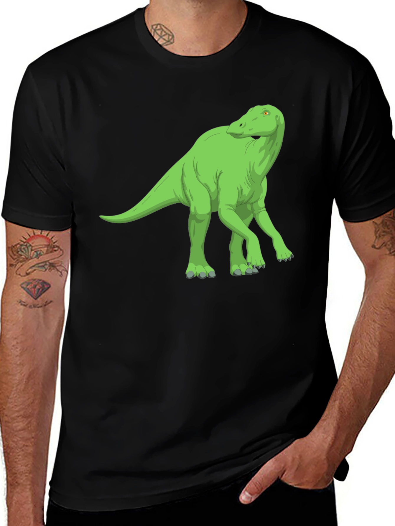 Variant 15 of Dinosaur Graphic T-Shirt - Classic Black