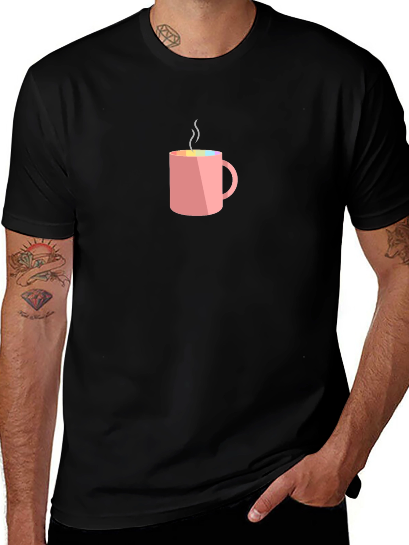 Pink Coffee Mug Graphic Tee - Unisex