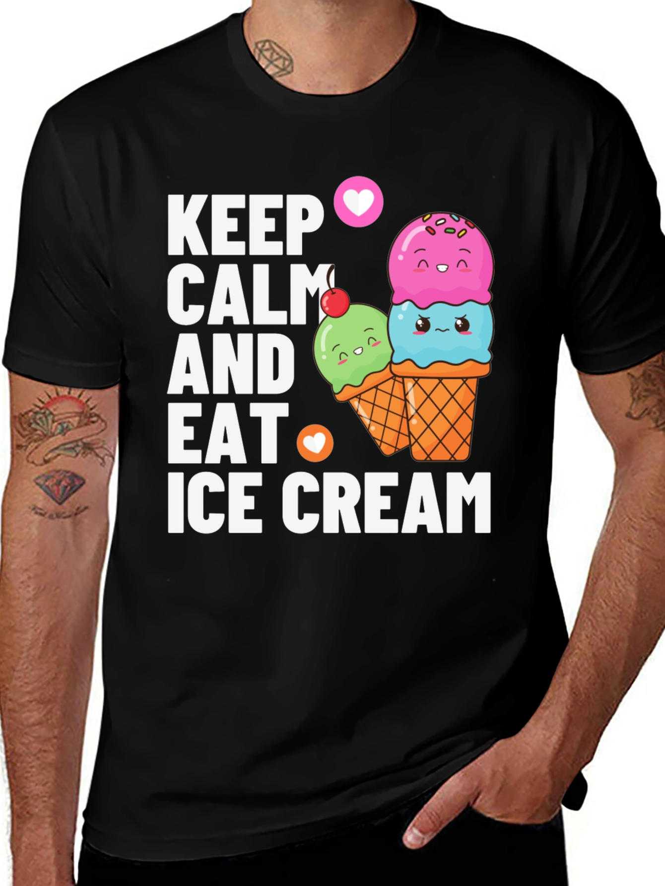 Variant 24 of Keep Calm & Eat Ice Cream Graphic Tee