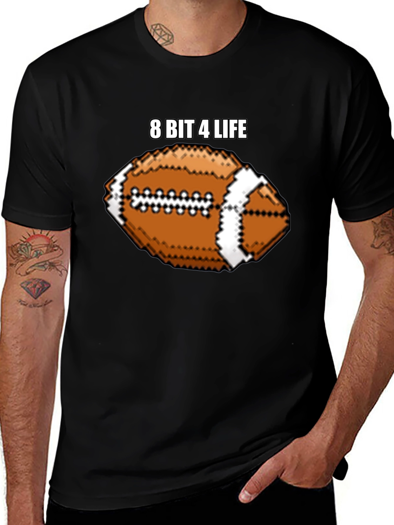 Variant 30 of 8 Bit Football Graphic Tee - Gamer Style