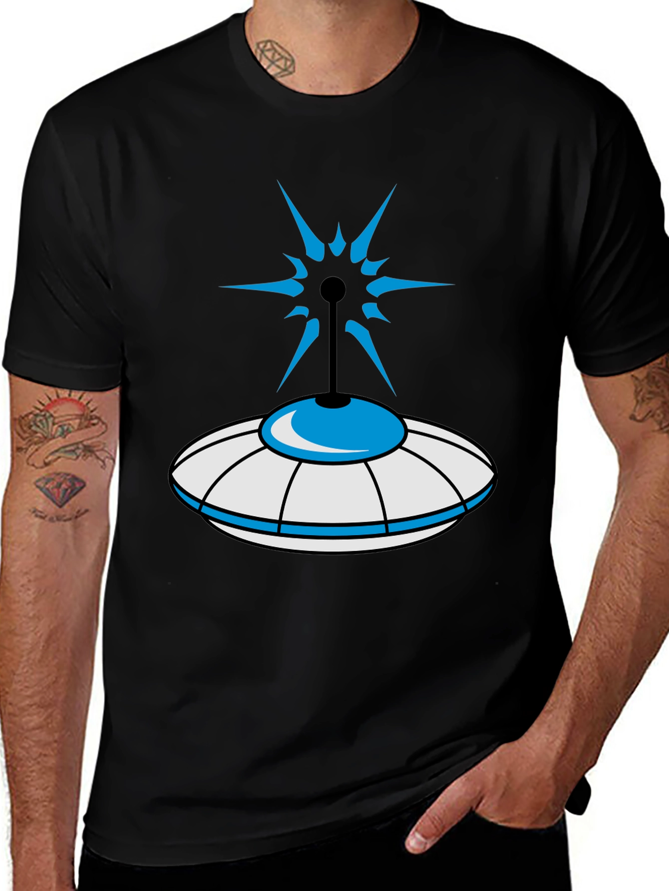 UFO Graphic Tee - Novelty Alien Spaceship T-Shirt