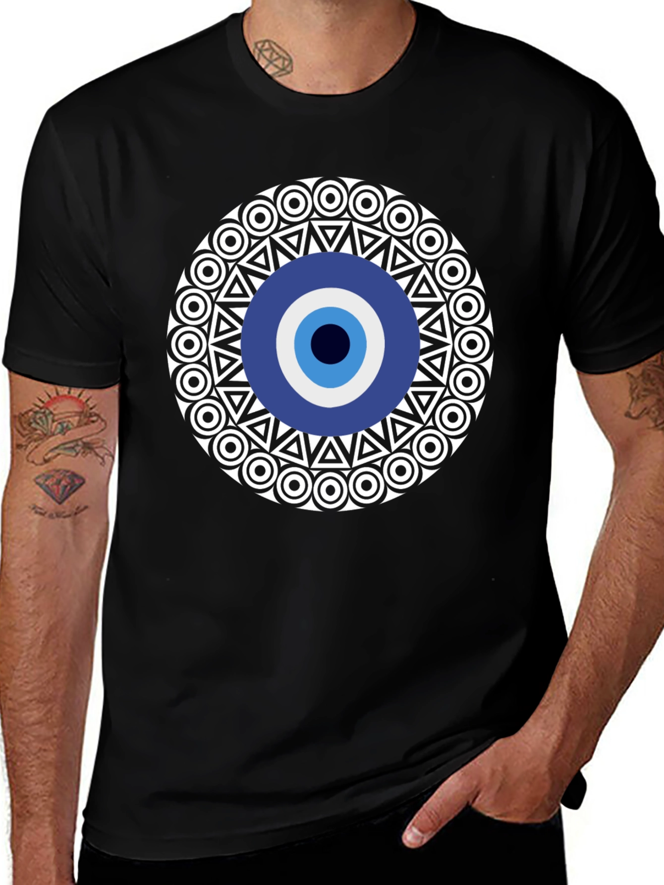 Variant 25 of Evil Eye Graphic Tee - Stylish Protection