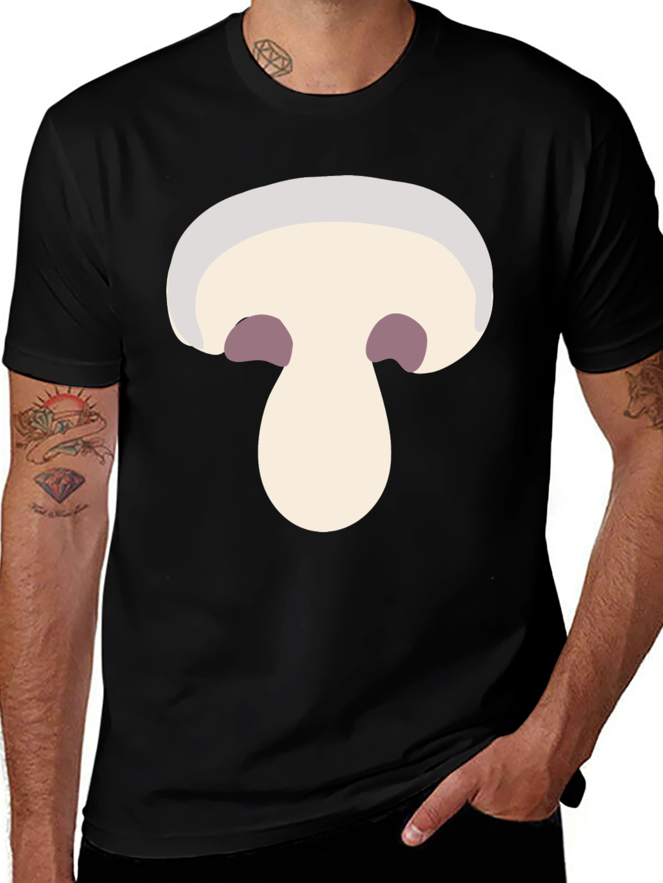 Variant 20 of Mushroom Graphic T-Shirt - Fun Foodie Tee