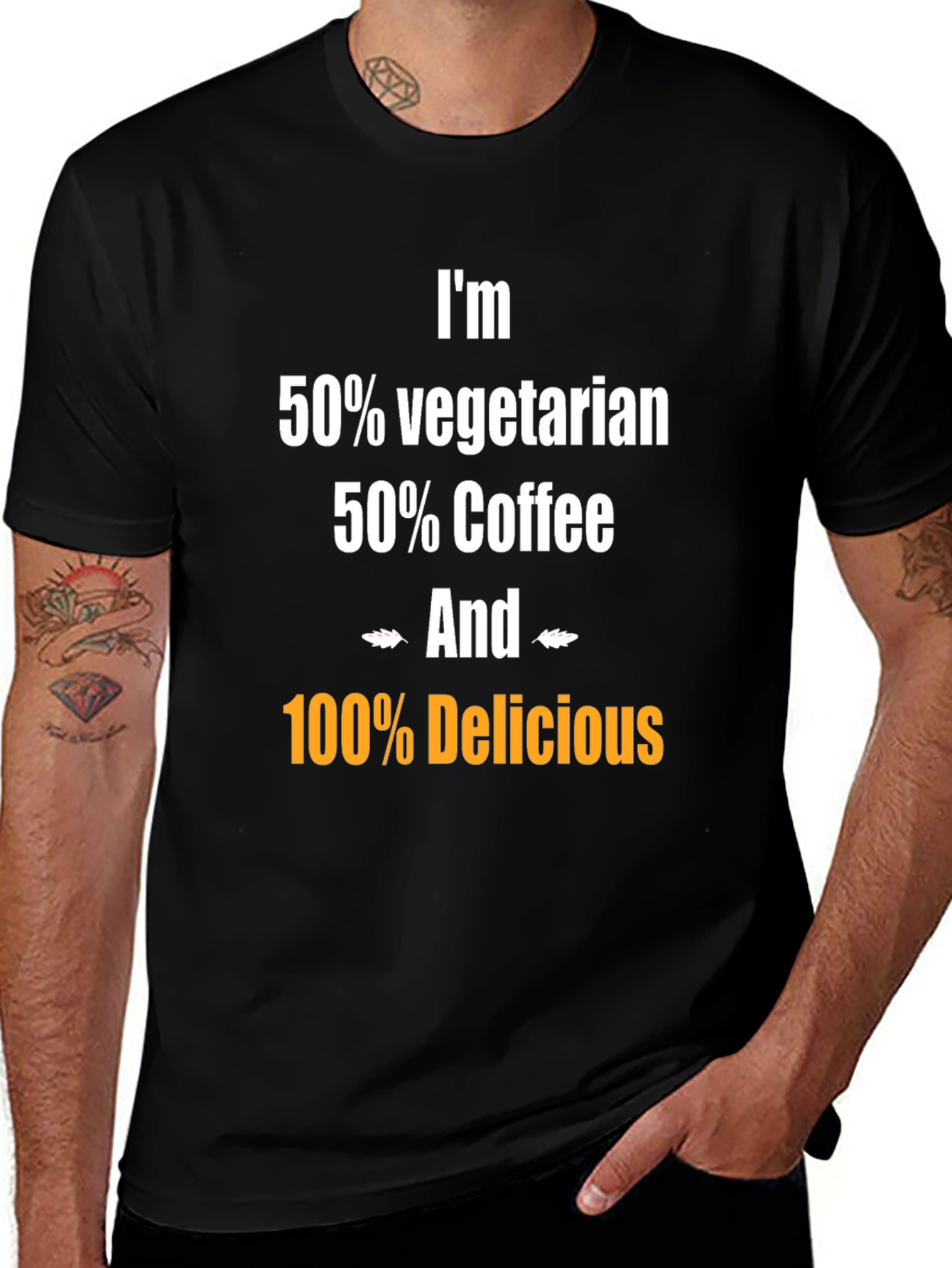 Variant 26 of Funny Vegetarian Coffee Delicious T-Shirt