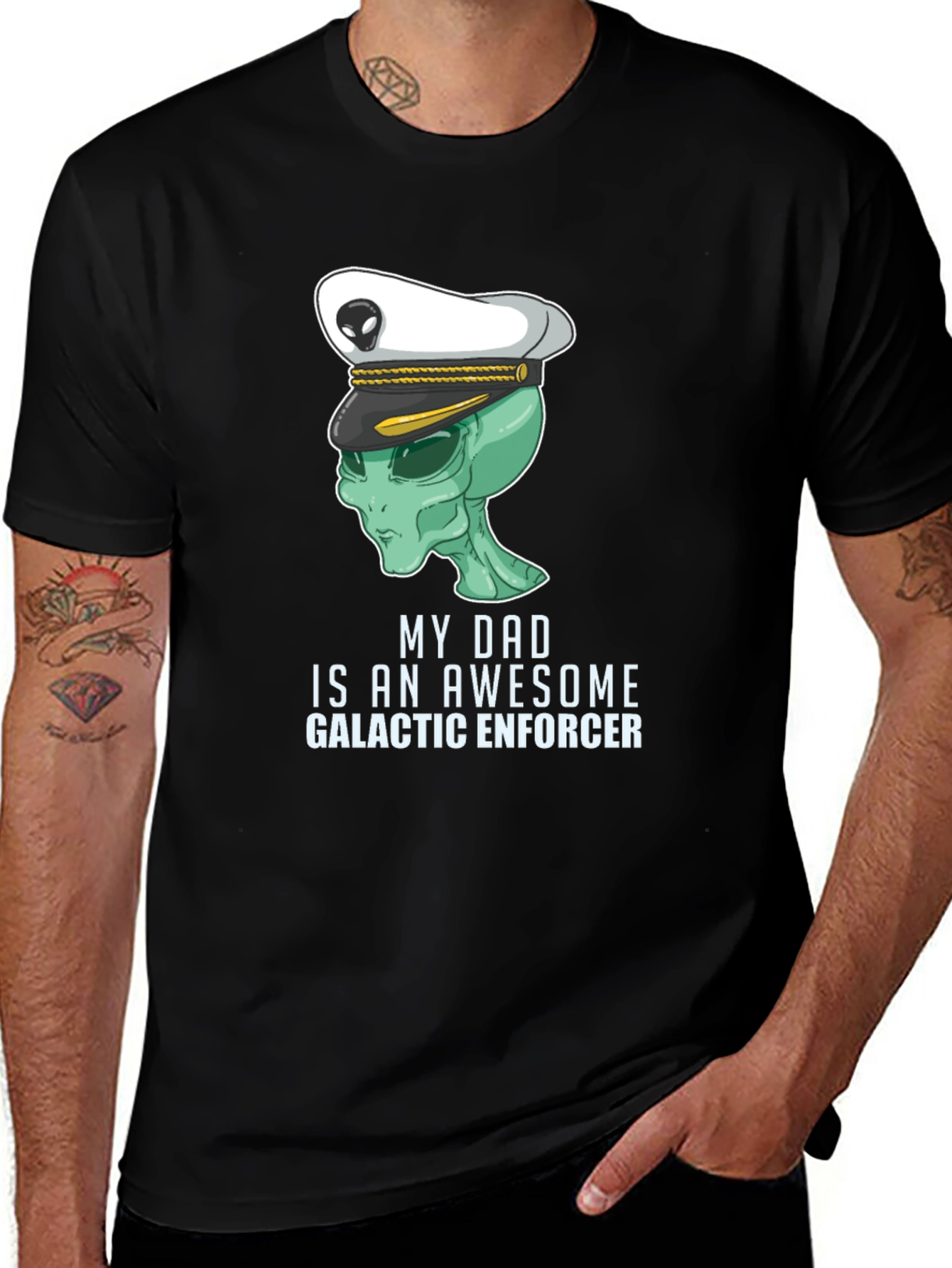 Variant 24 of Awesome Dad Alien Galactic Enforcer T-Shirt