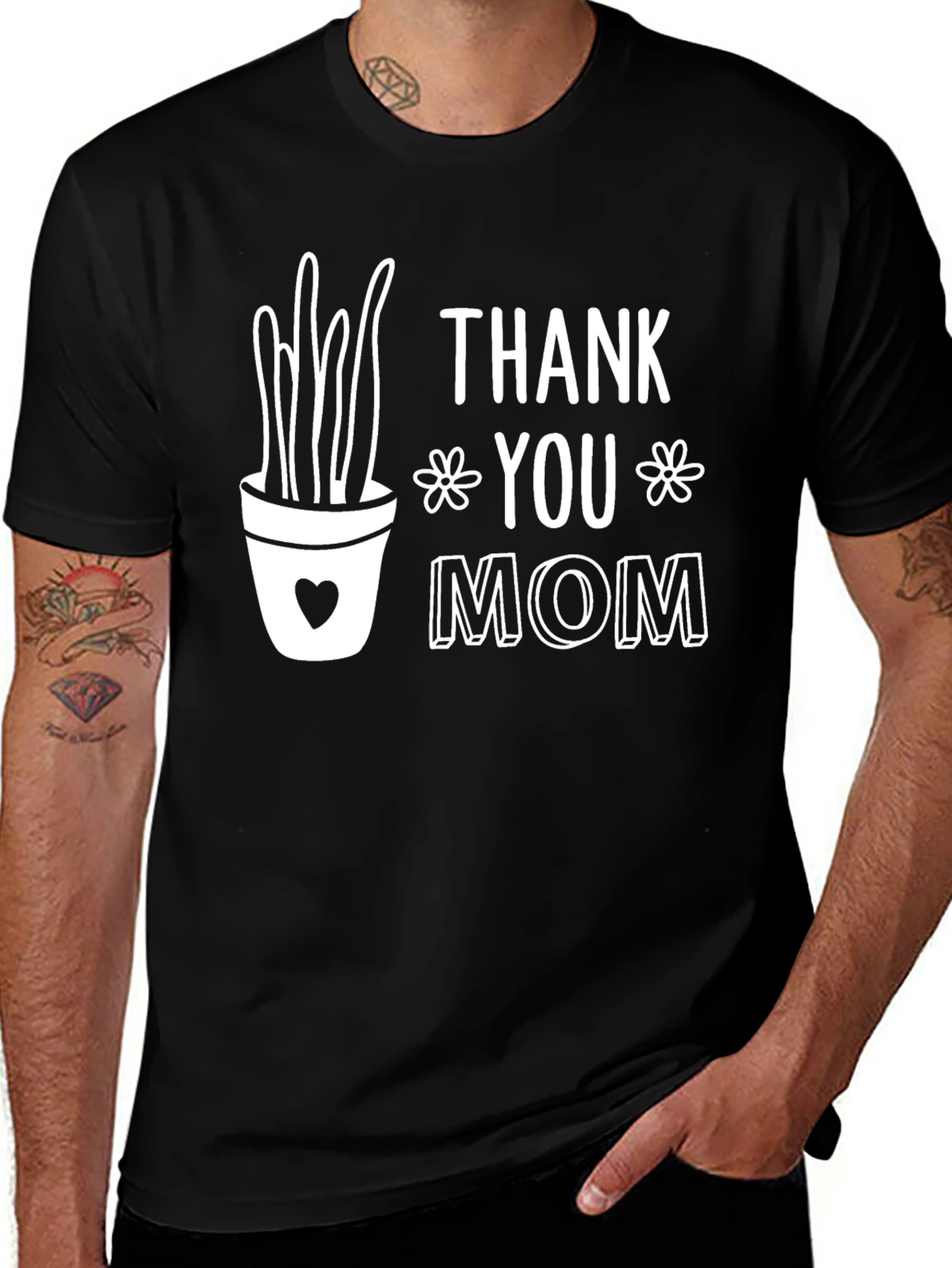 Variant 8 of Thank You Mom Plant Graphic T-Shirt