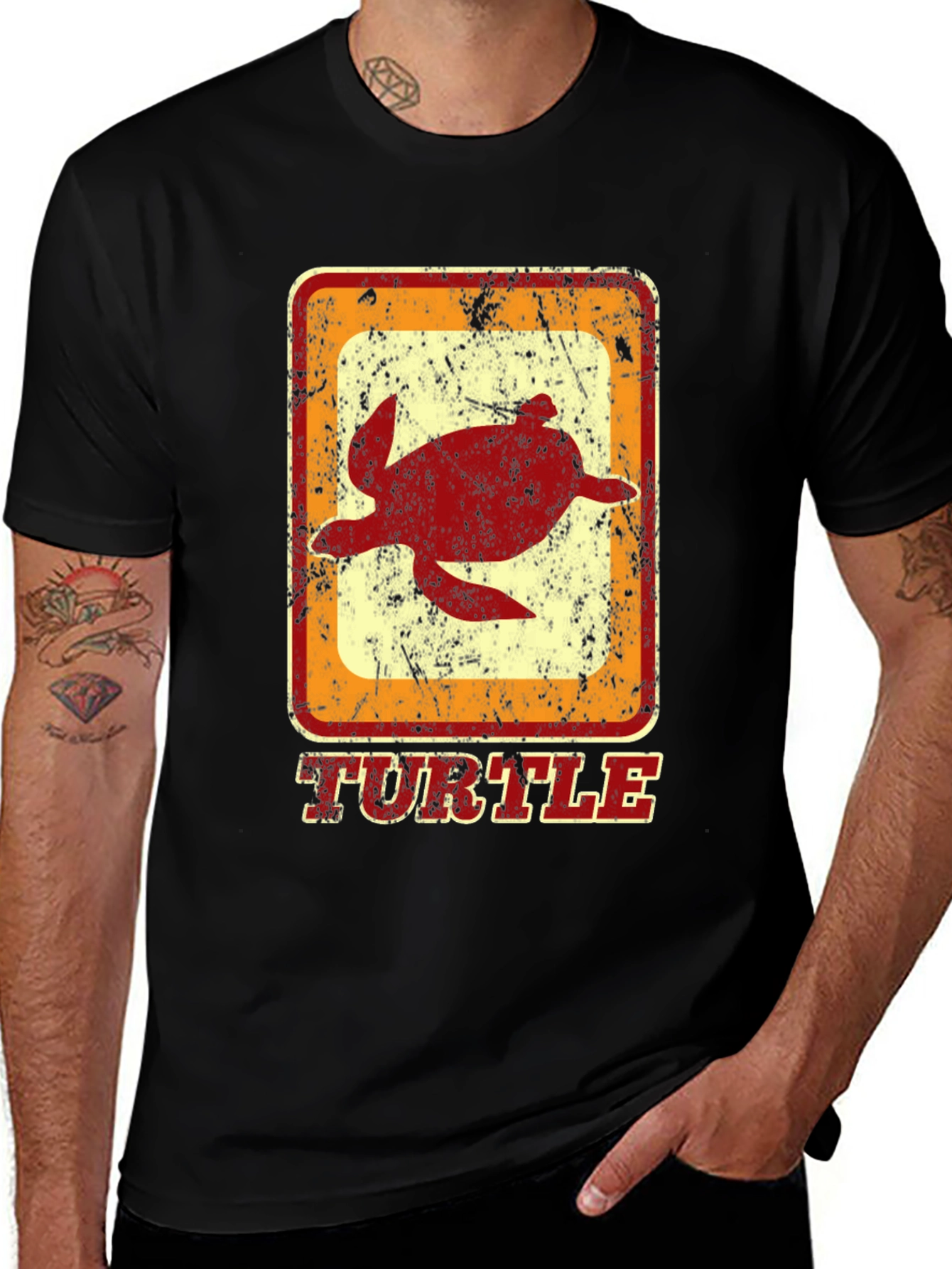 Variant 6 of Vintage Turtle Graphic Print T-Shirt