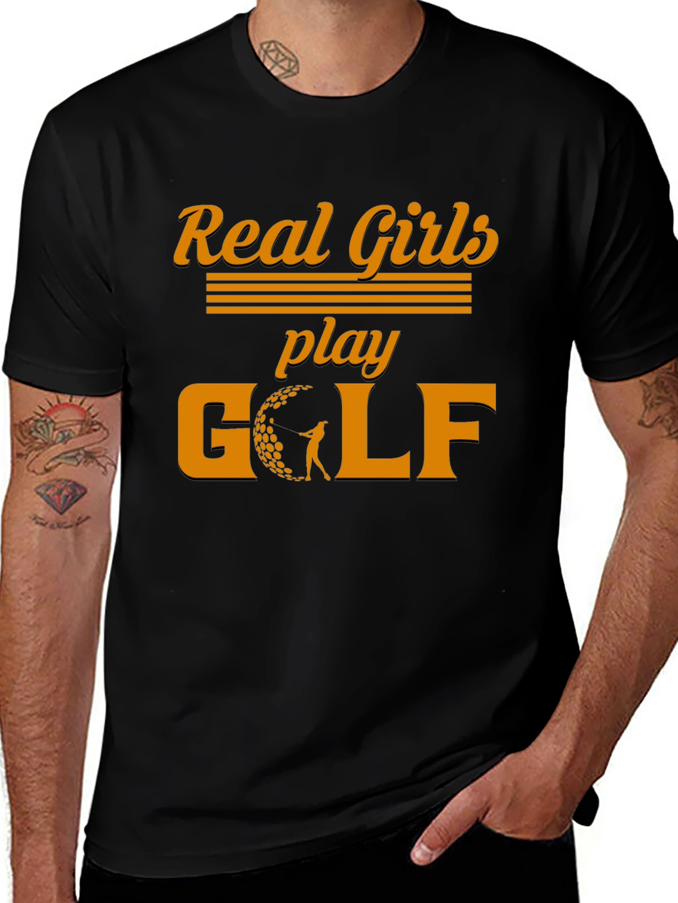Variant 20 of Real Girls Play Golf Graphic Tee