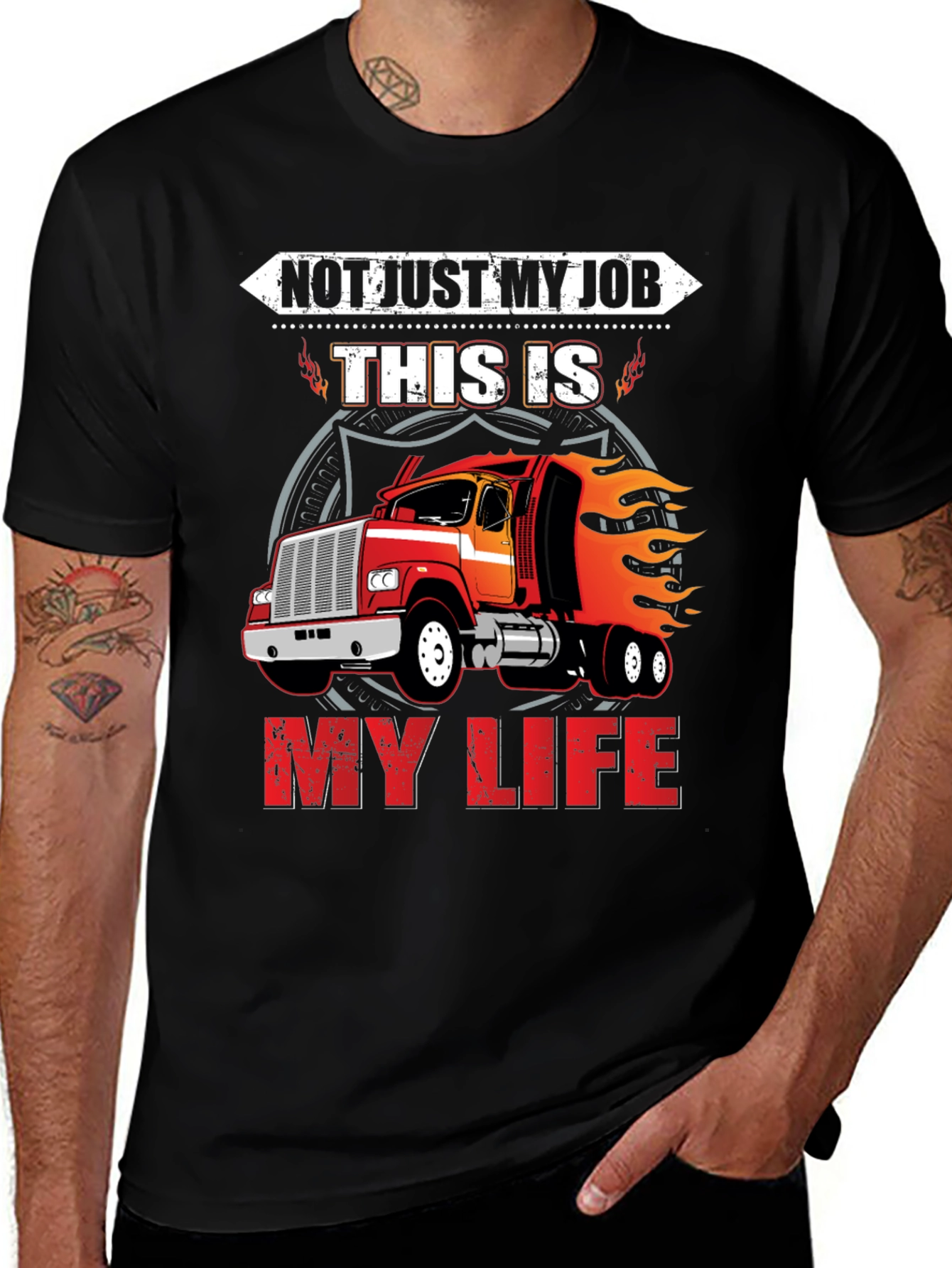 Variant 9 of Trucker Life Graphic Tee
