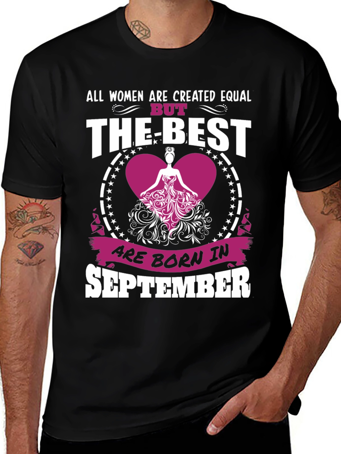 Variant 27 of Women Created Equal September Birthday T-Shirt