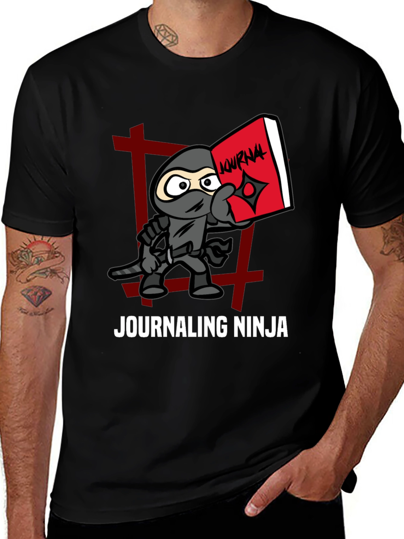 Variant 24 of Journaling Ninja Graphic T-Shirt - Unique Design