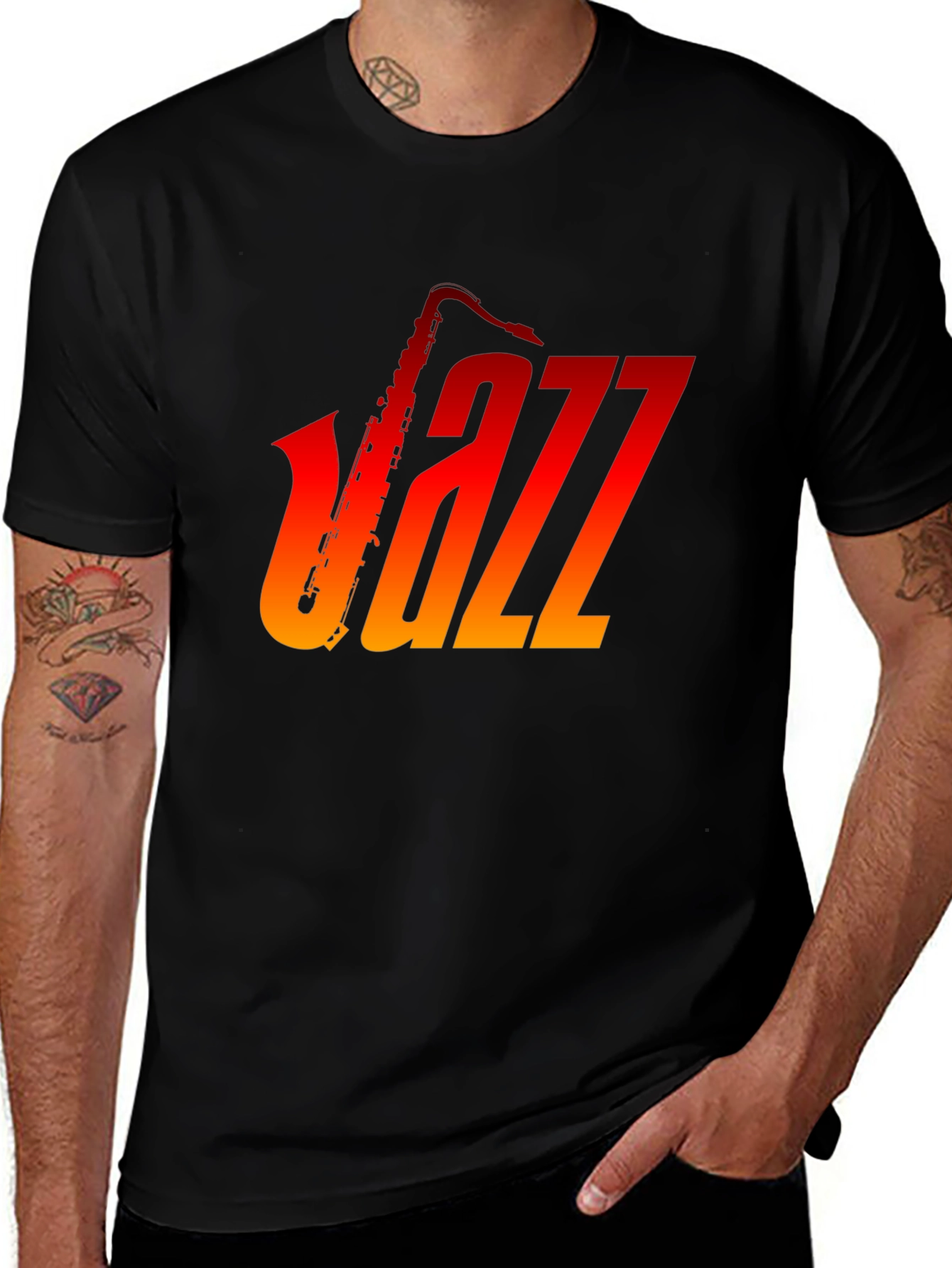 Jazz Saxophone Graphic T-Shirt - Music Lover Tee