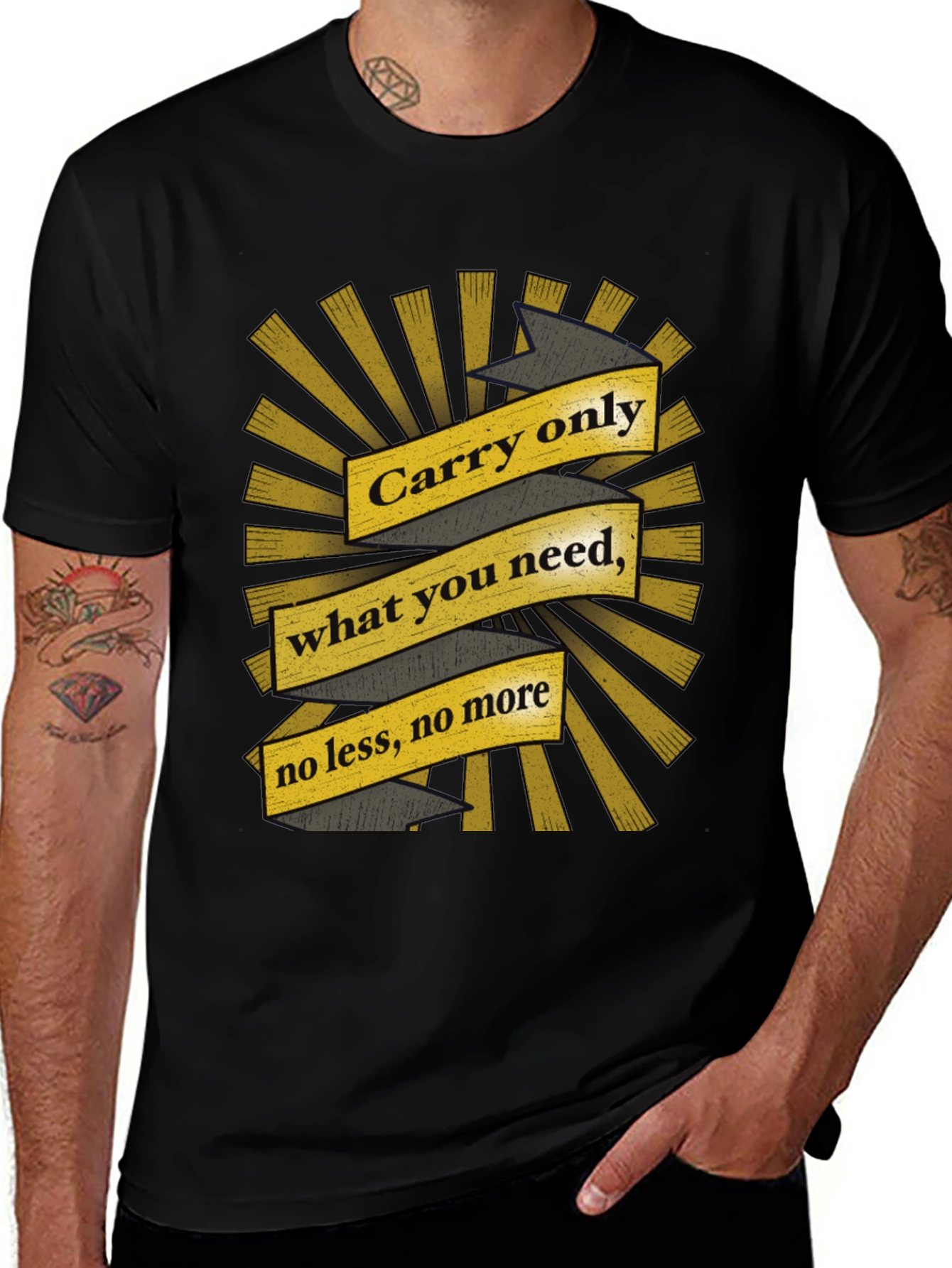 Variant 4 of Carry Only What You Need Graphic Tee