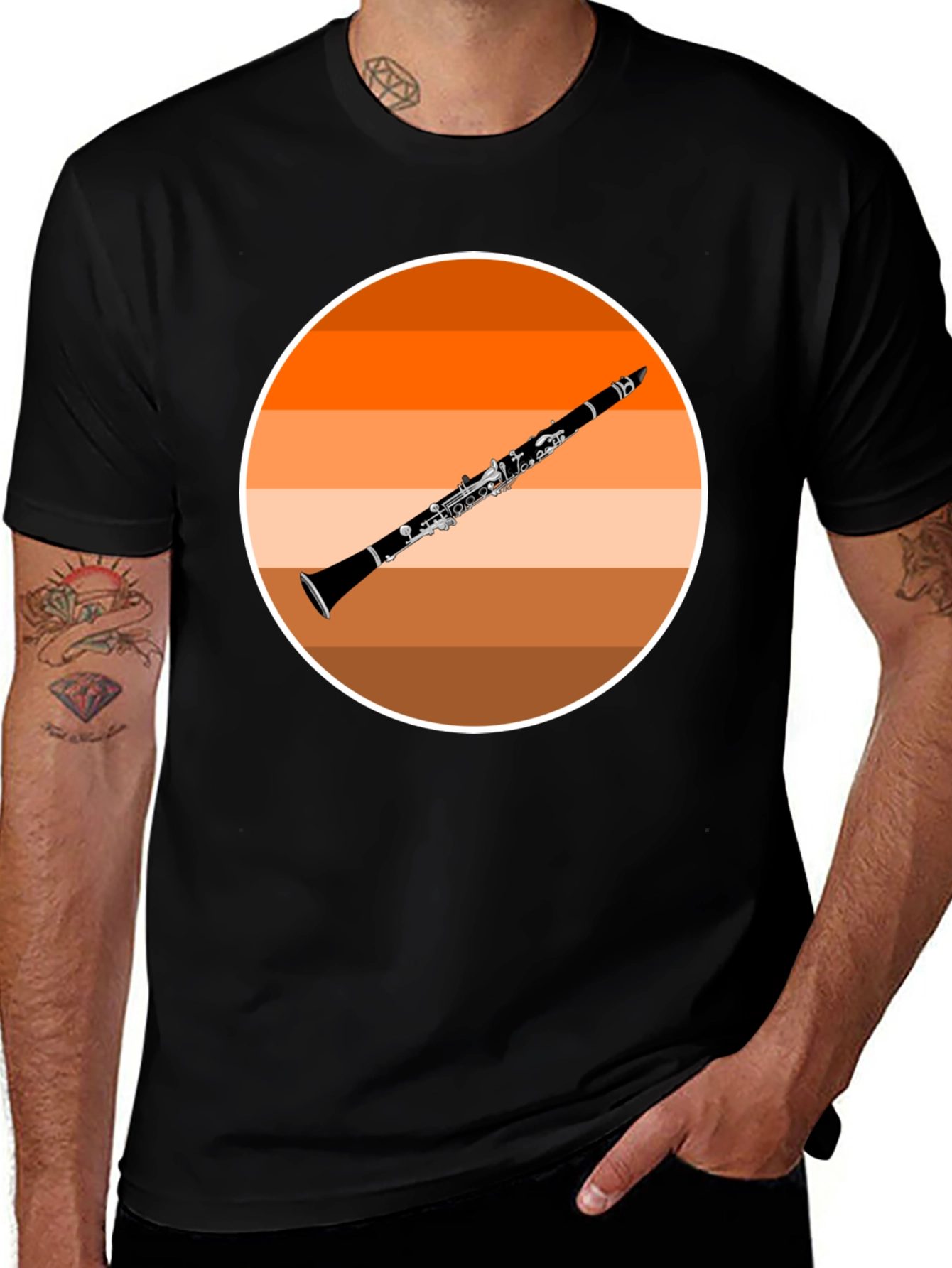 Variant 11 of Clarinet Sunset T-Shirt - Music Lover Tee