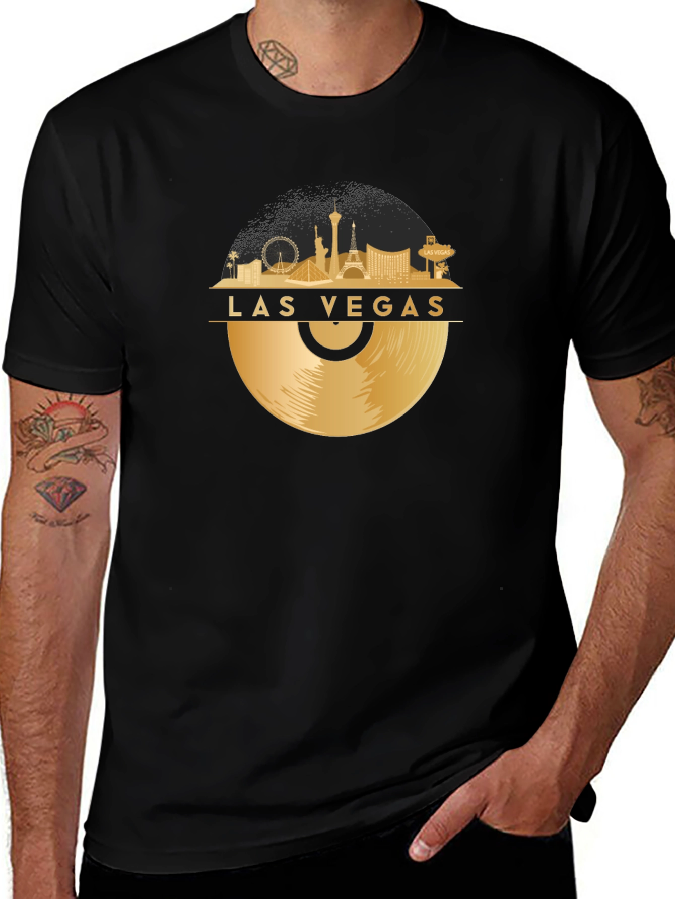 Variant 27 of Las Vegas Skyline Gold Record T-Shirt