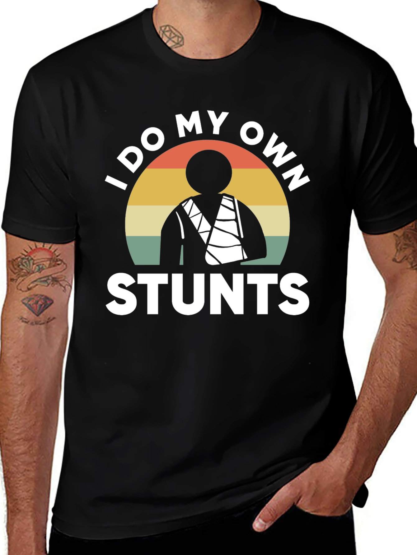 Variant 30 of I Do My Own Stunts Graphic Tee Funny Injury T-Shirt