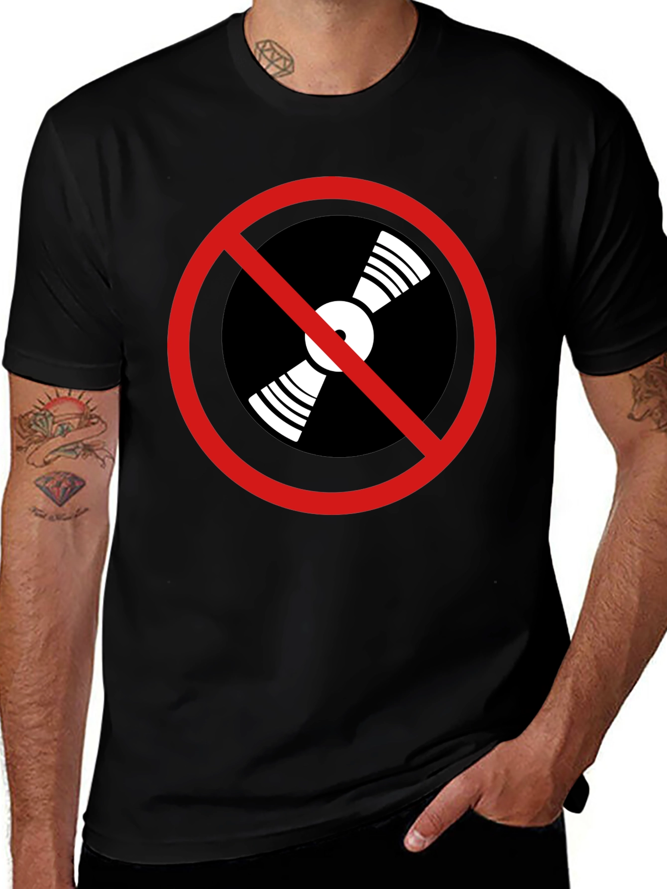 Variant 2 of No Records T-Shirt - Cool Music Protest Graphic Tee