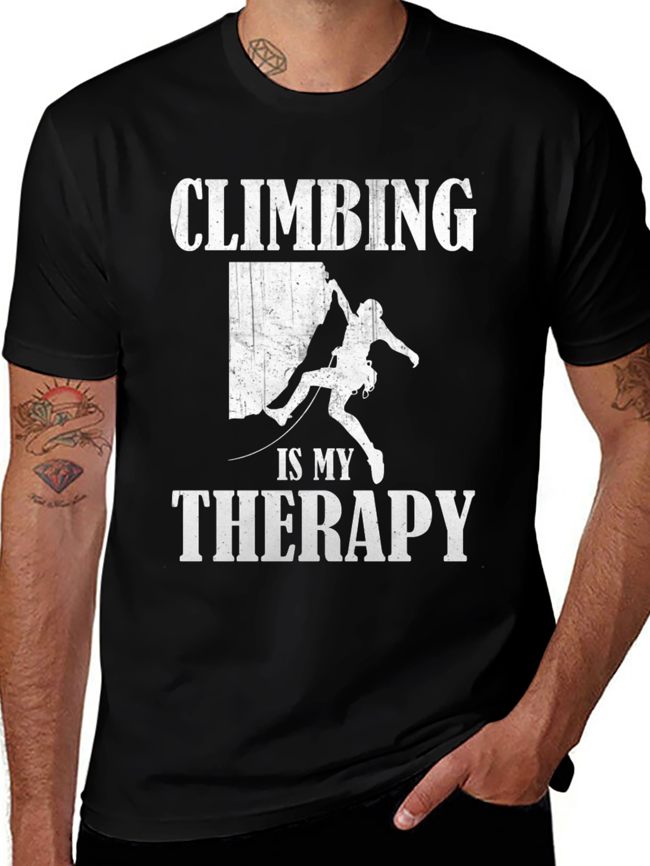 Variant 19 of Climbing is My Therapy Graphic T-Shirt