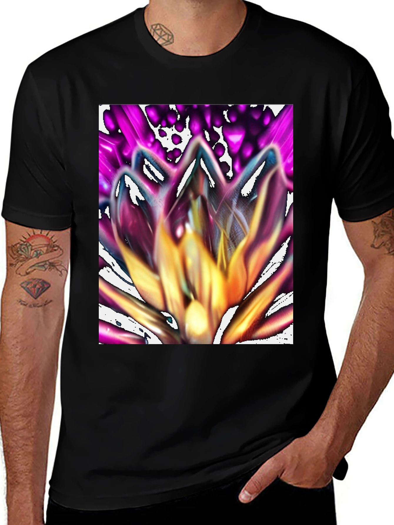 Variant 4 of Abstract Flower Graphic Tee - Stylish Unisex T-Shirt