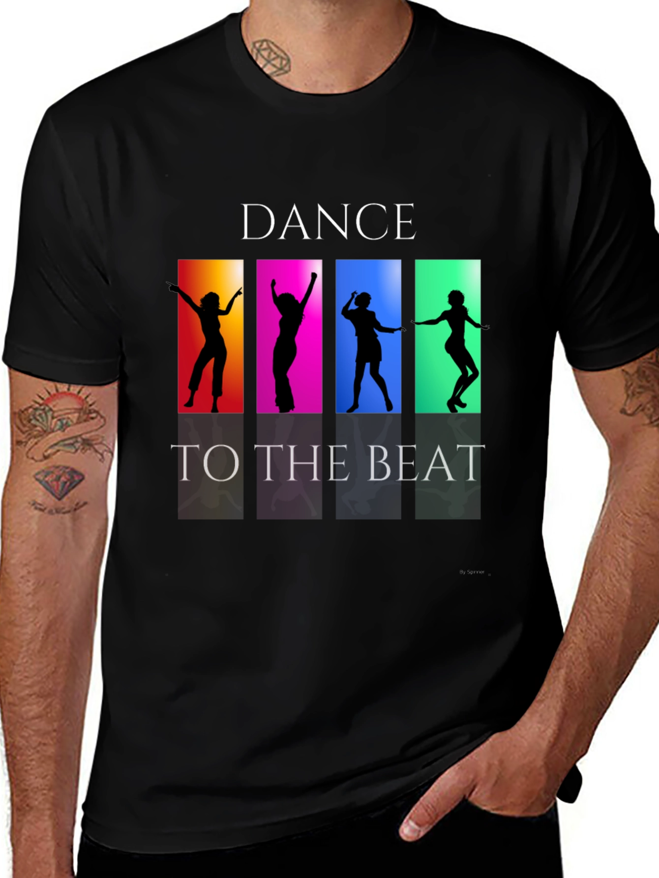 Variant 21 of Dance to the Beat Graphic Tee - Black