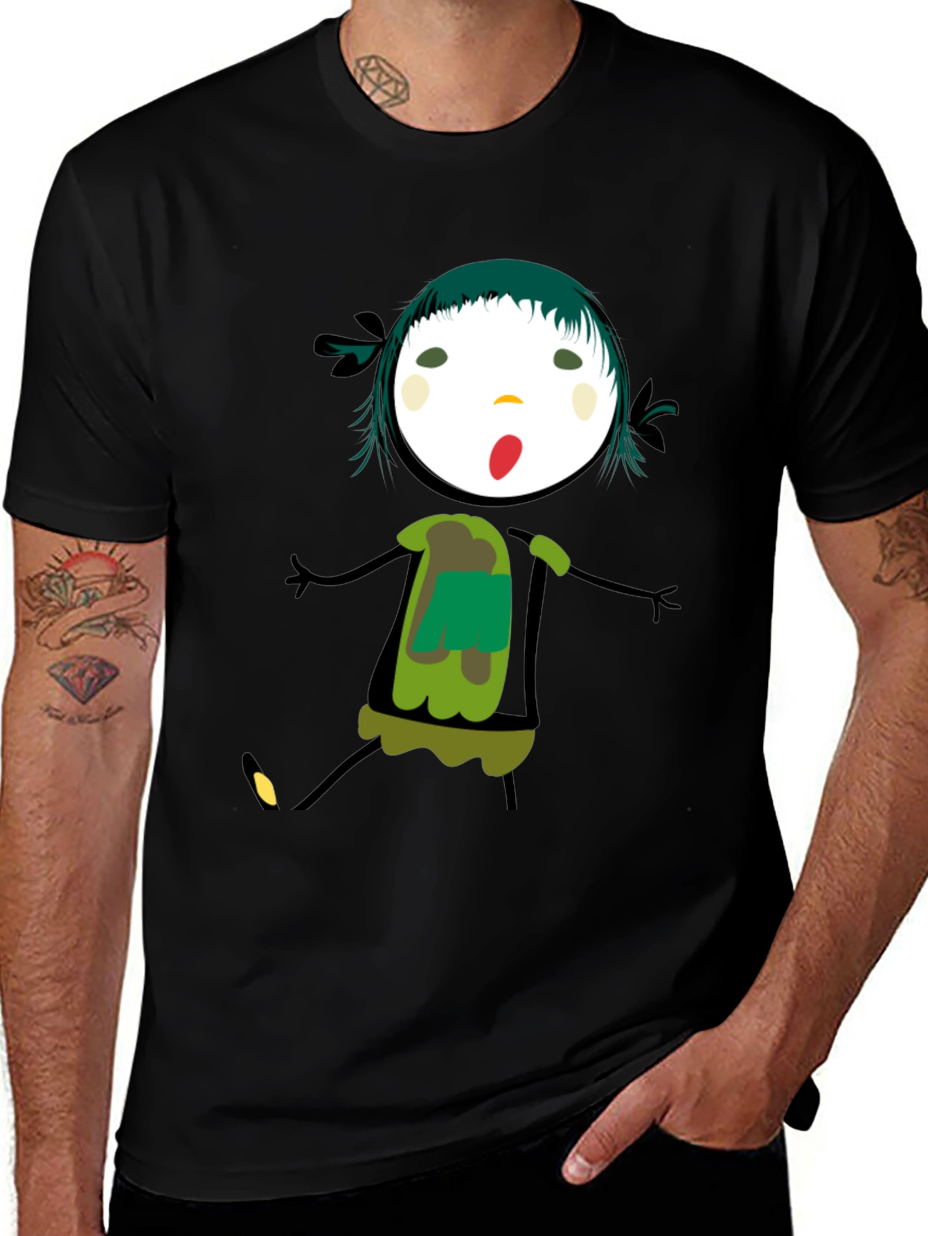 Variant 14 of Funky Cartoon Girl T-Shirt