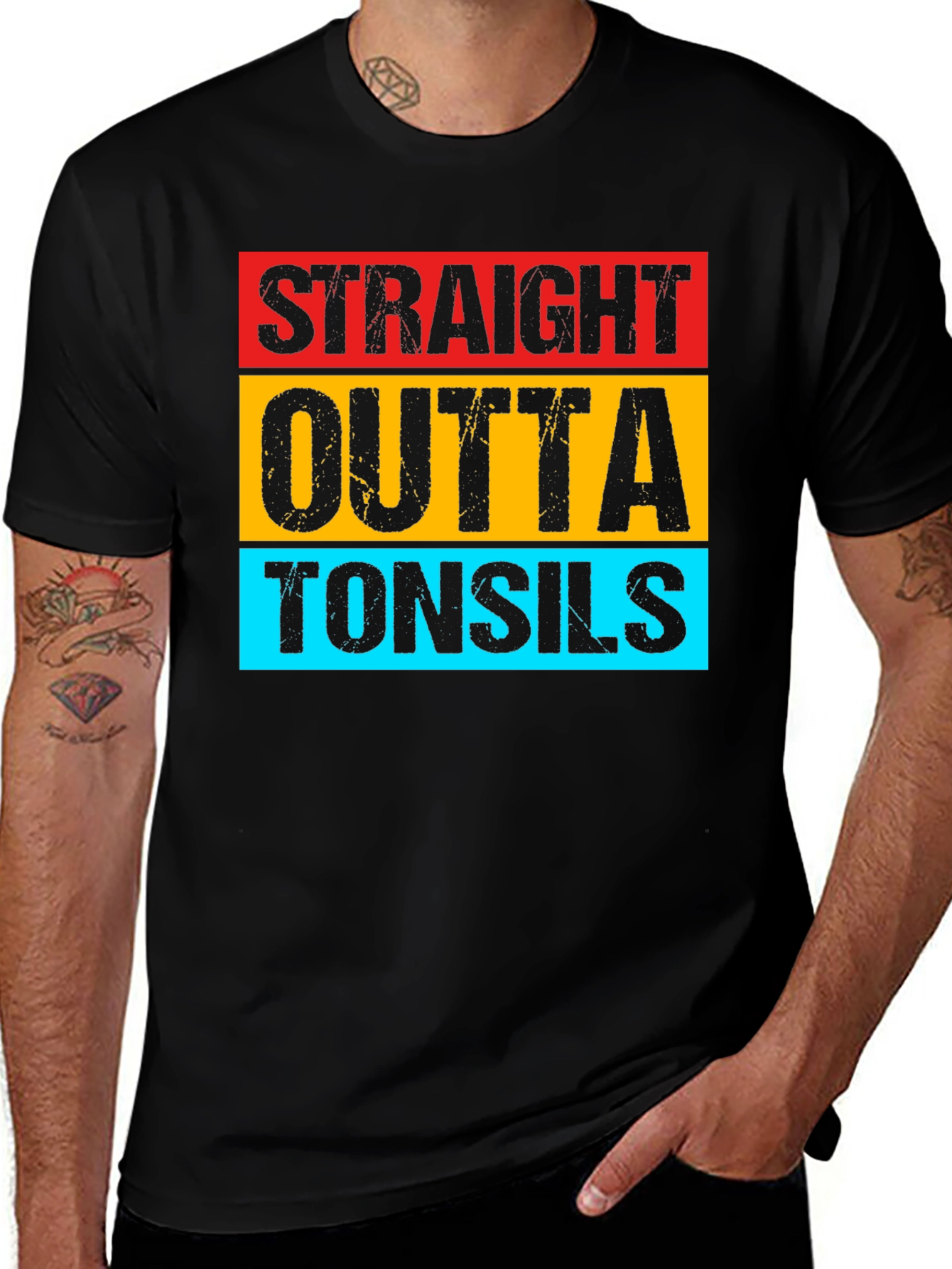 Variant 13 of Straight Outta Tonsils Graphic Tee Shirt