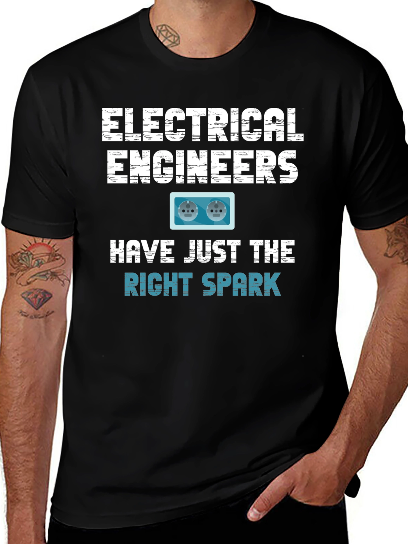 Electrical Engineer Right Spark Graphic T-Shirt