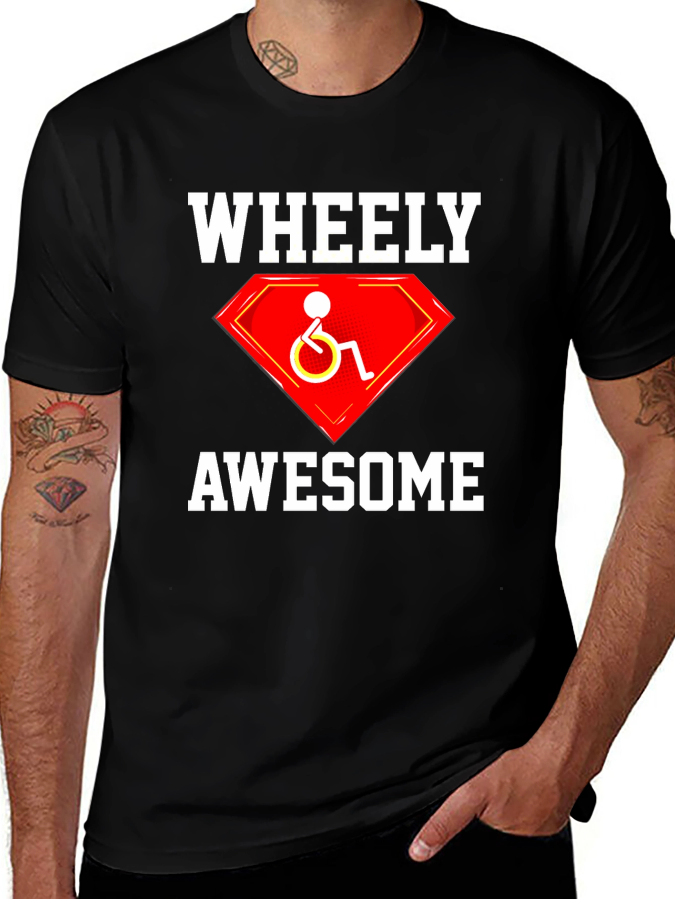 Variant 28 of Wheely Awesome T-Shirt - Disability Pride
