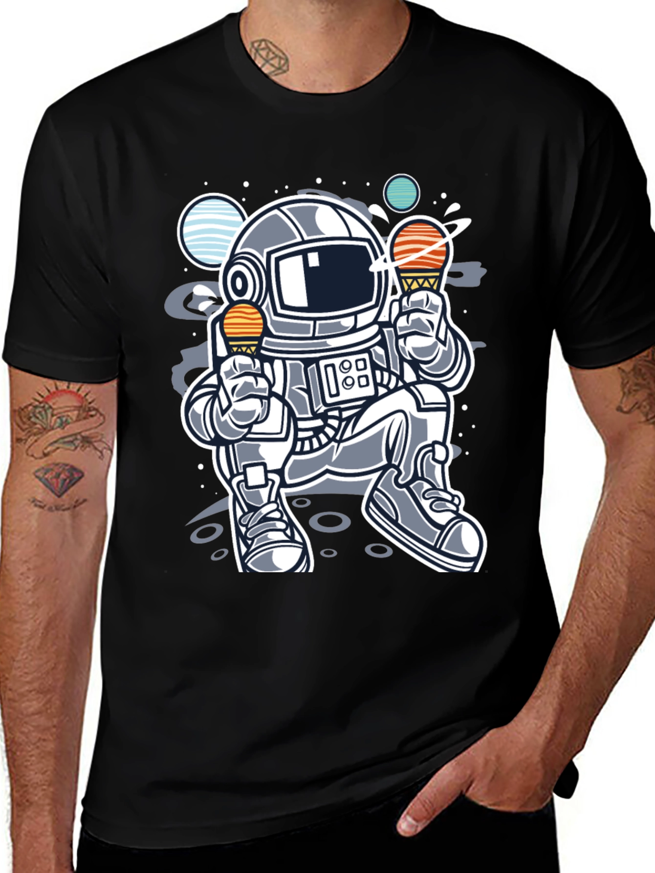 Variant 7 of Astronaut Ice Cream T-Shirt - Space Lover Tee