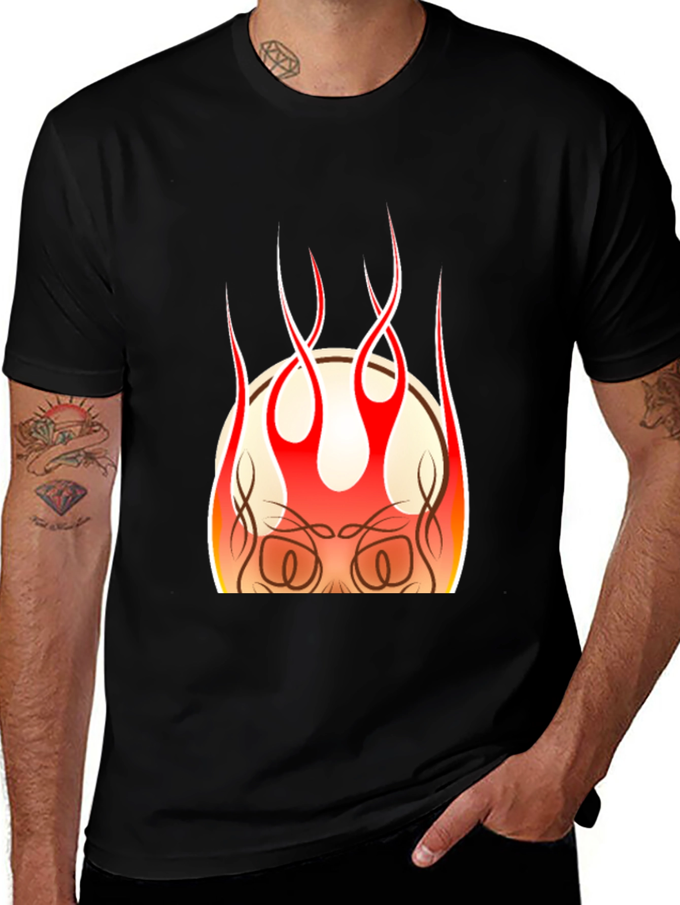 Variant 17 of Flame Graphic Tee - Rocker Style