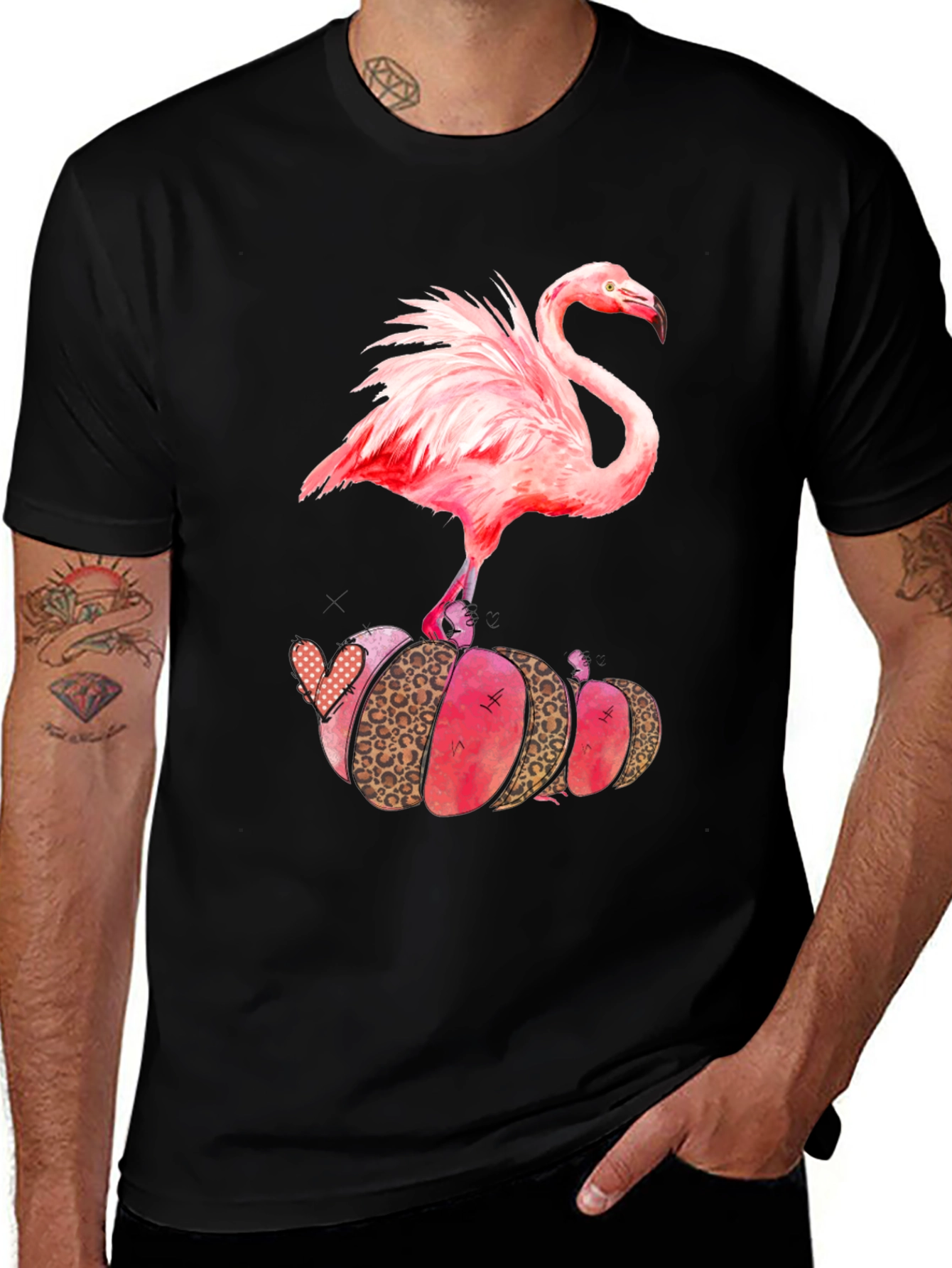 Variant 12 of Flamingo Pumpkin Patch Tee