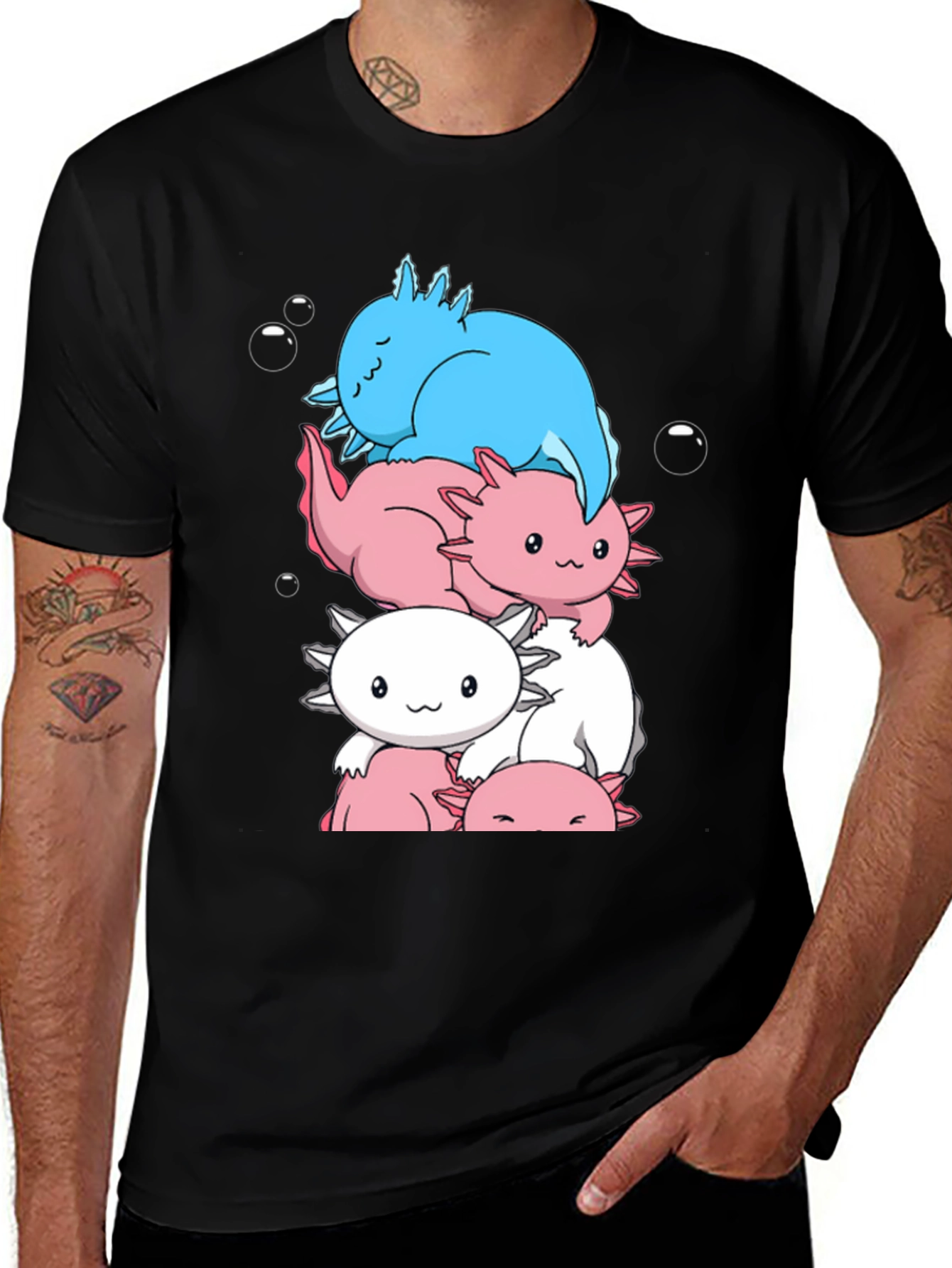 Variant 22 of Axolotl Stack Graphic Tee