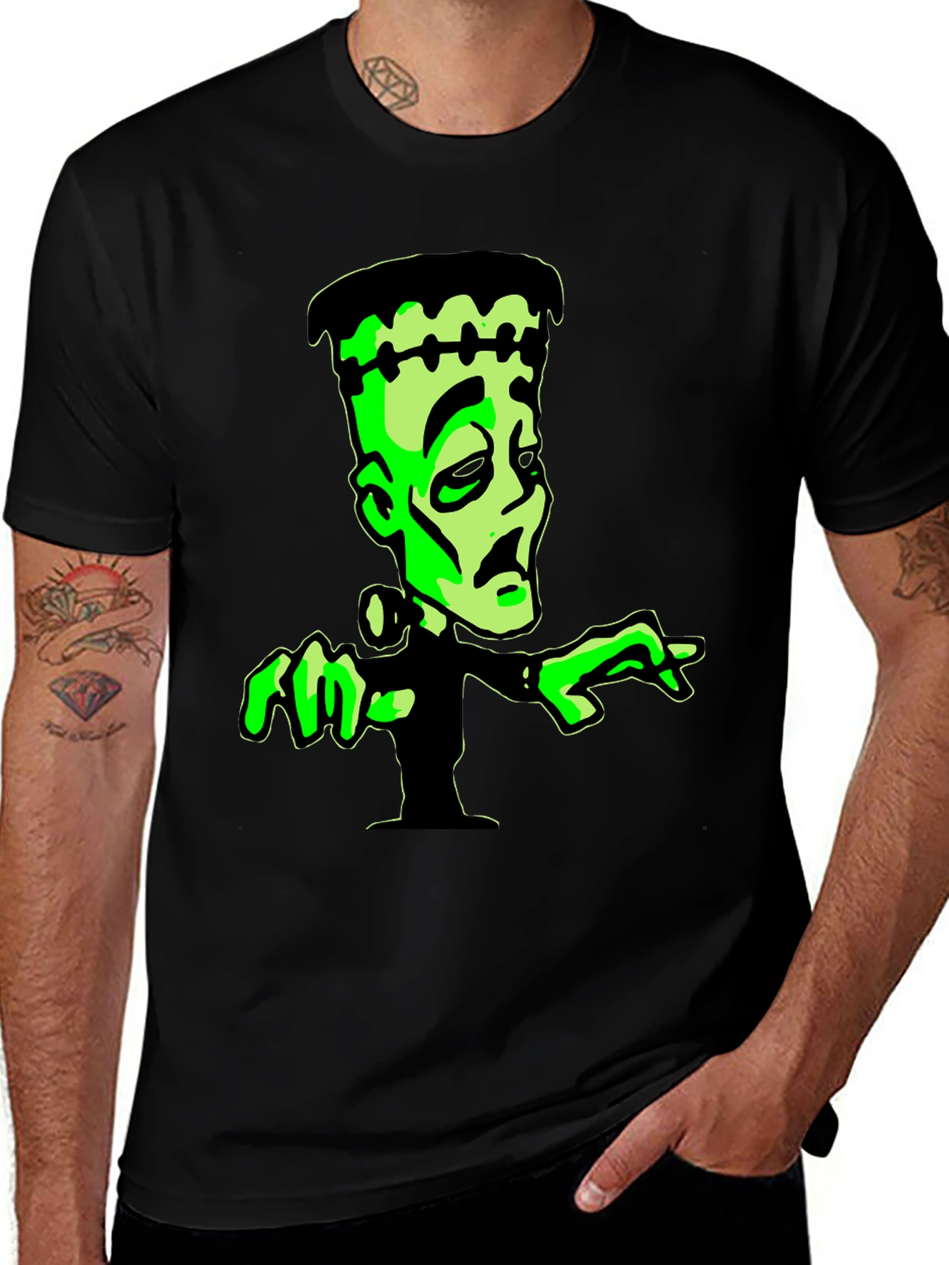 Frankenstein Graphic Tee - Black