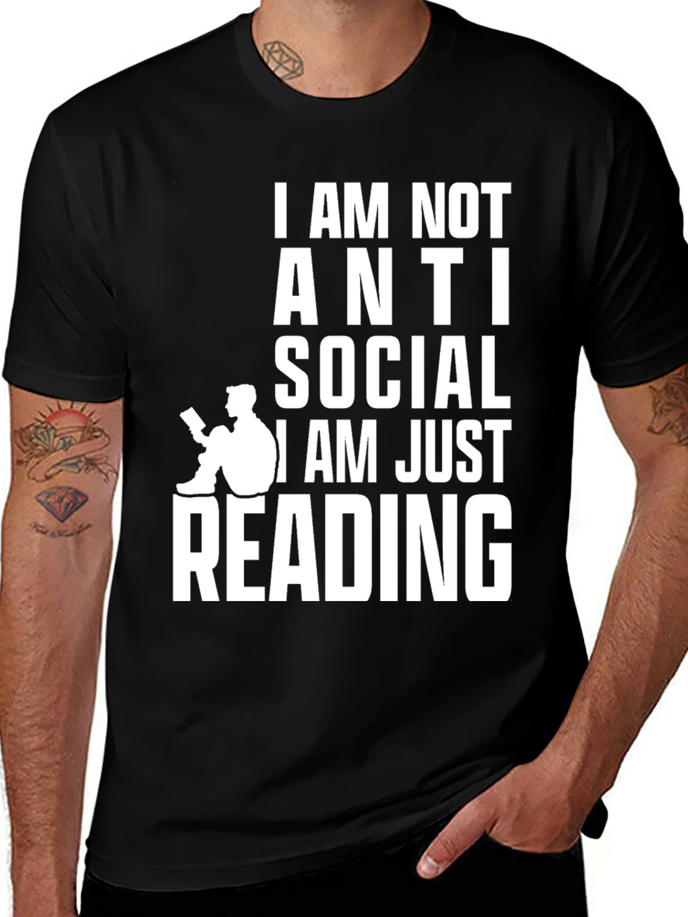 Variant 3 of Anti-Social Reading Graphic Tee