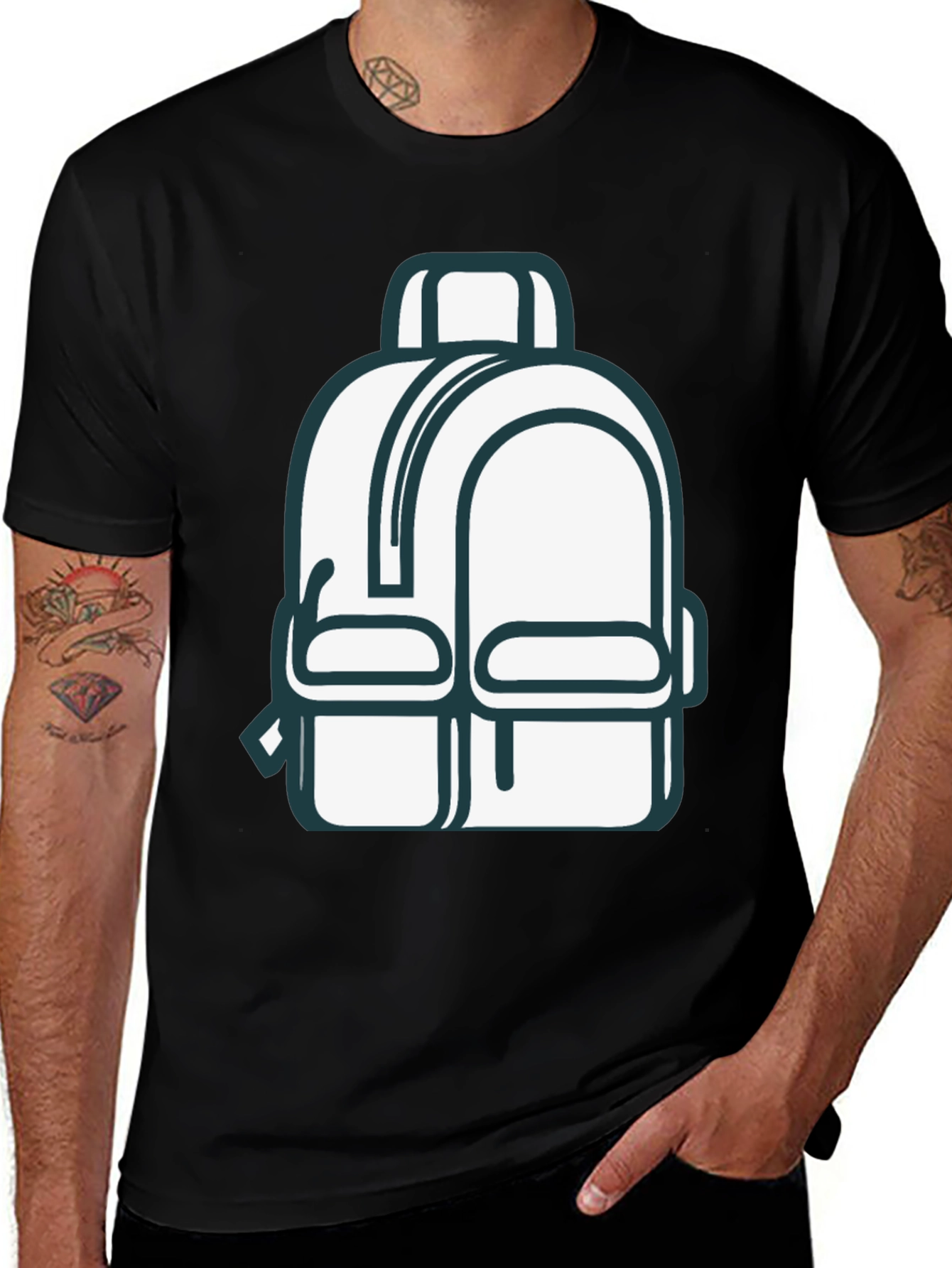 Variant 5 of Backpack Graphic Tee - Casual Comfort