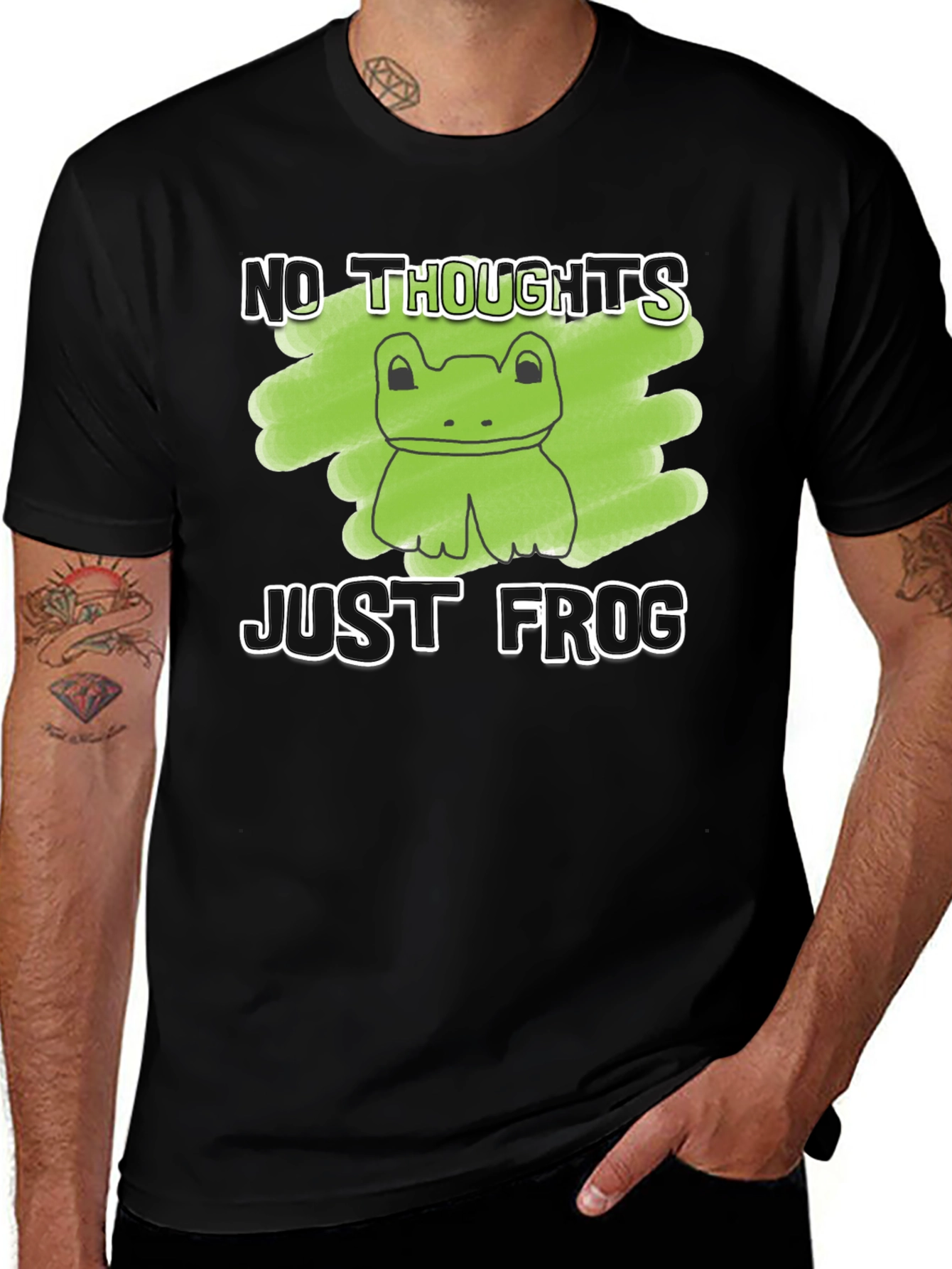 Variant 16 of No Thoughts Just Frog Graphic Tee